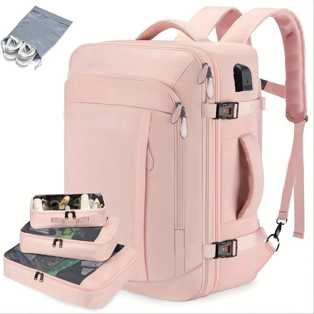 Travel Backpack, Large Carry on Backpack, 17 Inch Laptop Bag, Big Sturdy TSA-Friendly with USB Port College School Rucksack Bag, 7DAY'S