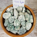 Tree Agate Tumbled Stones - White and Green Pattern for Inner Peace and Meditation High Ho Gems and Crystals