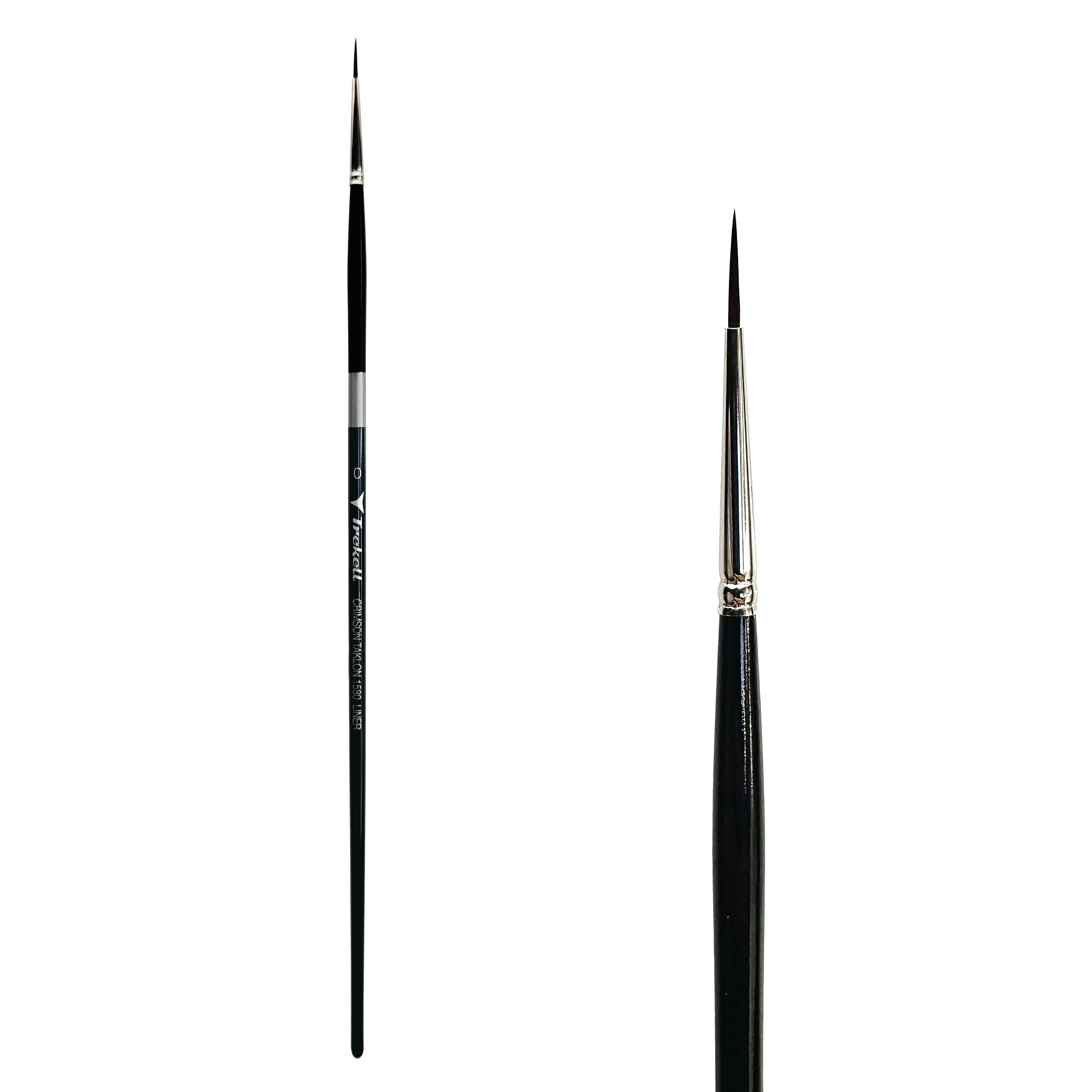 Trekell Crimson Taklon #0 Liner Brush - Long Handle Trekell Art Supplies