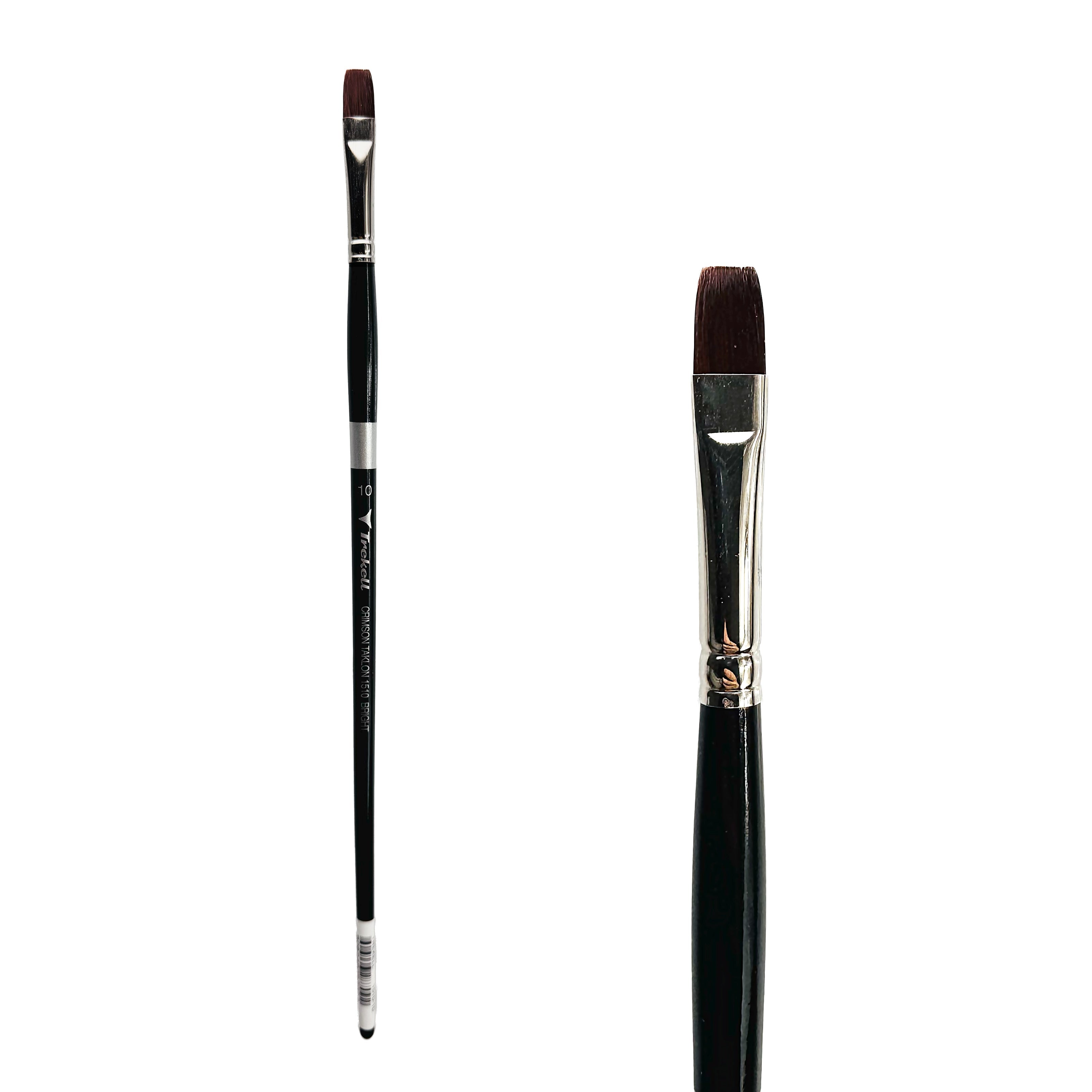 Trekell Crimson Taklon #10 Bright Brush - Long Handle Trekell Art Supplies