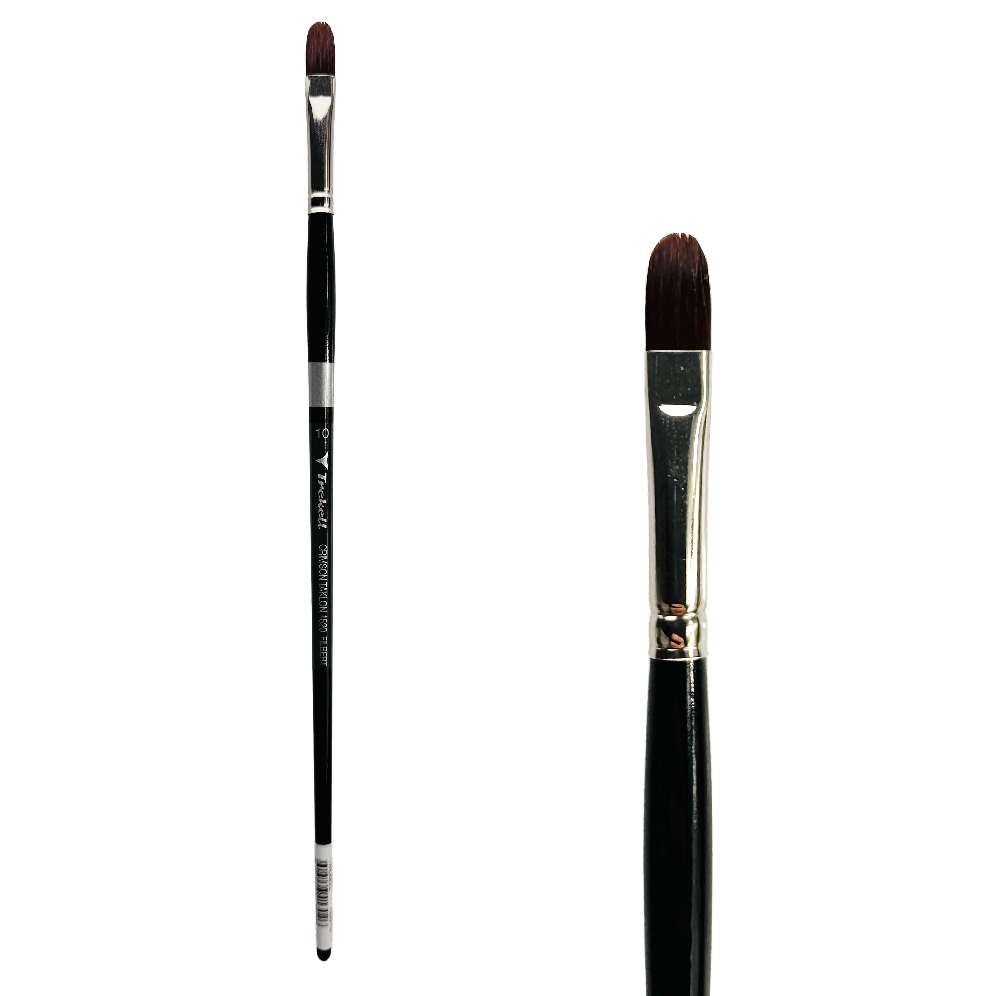 Trekell Crimson Taklon #10 Filbert Brush - Long Handle Trekell Art Supplies