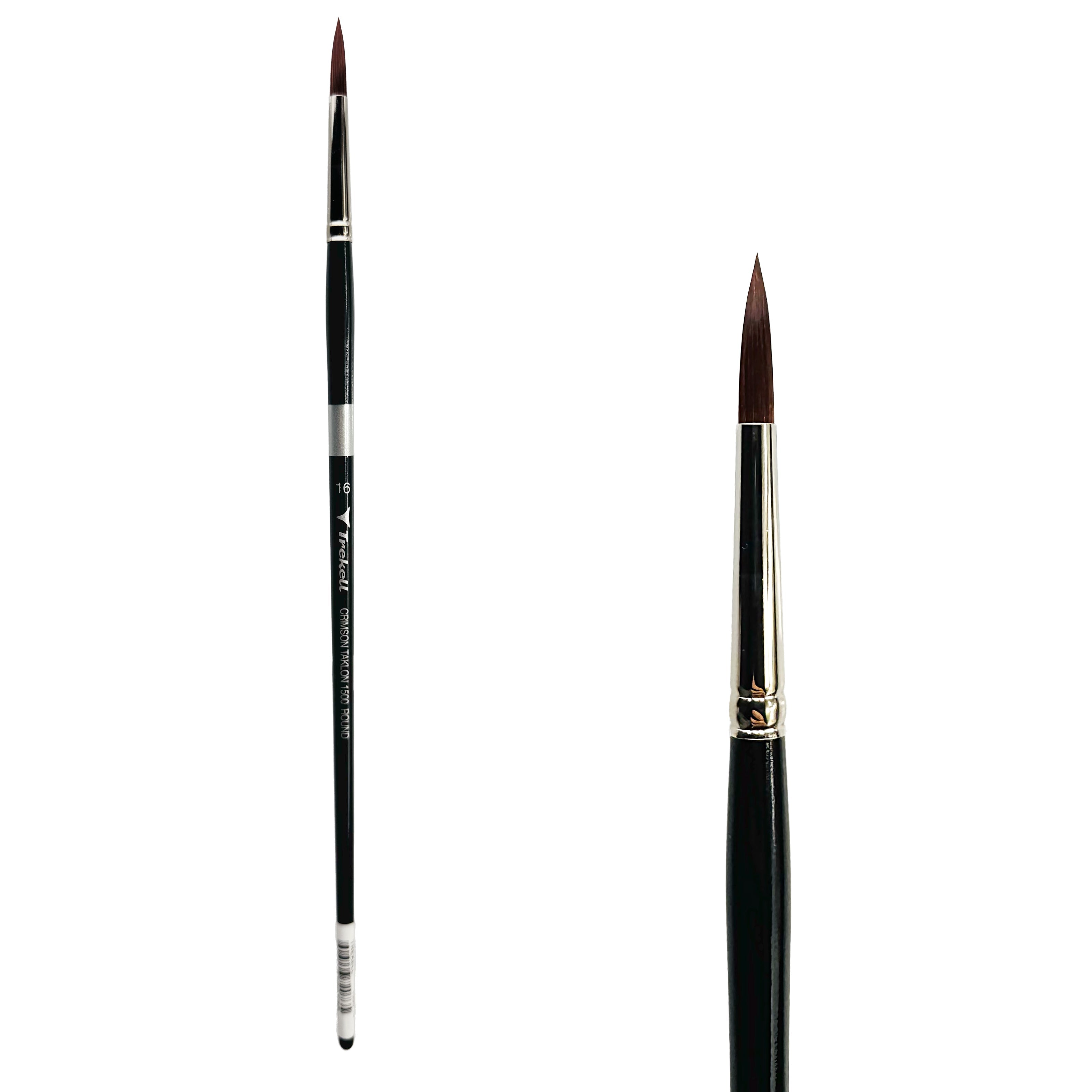 Trekell Crimson Taklon #16 Round Brush - Long Handle Trekell Art Supplies