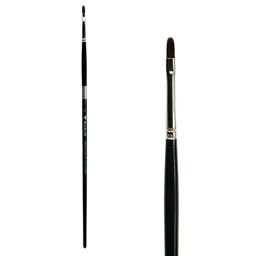 Trekell Crimson Taklon #2 Filbert Brush - Long Handle Trekell Art Supplies