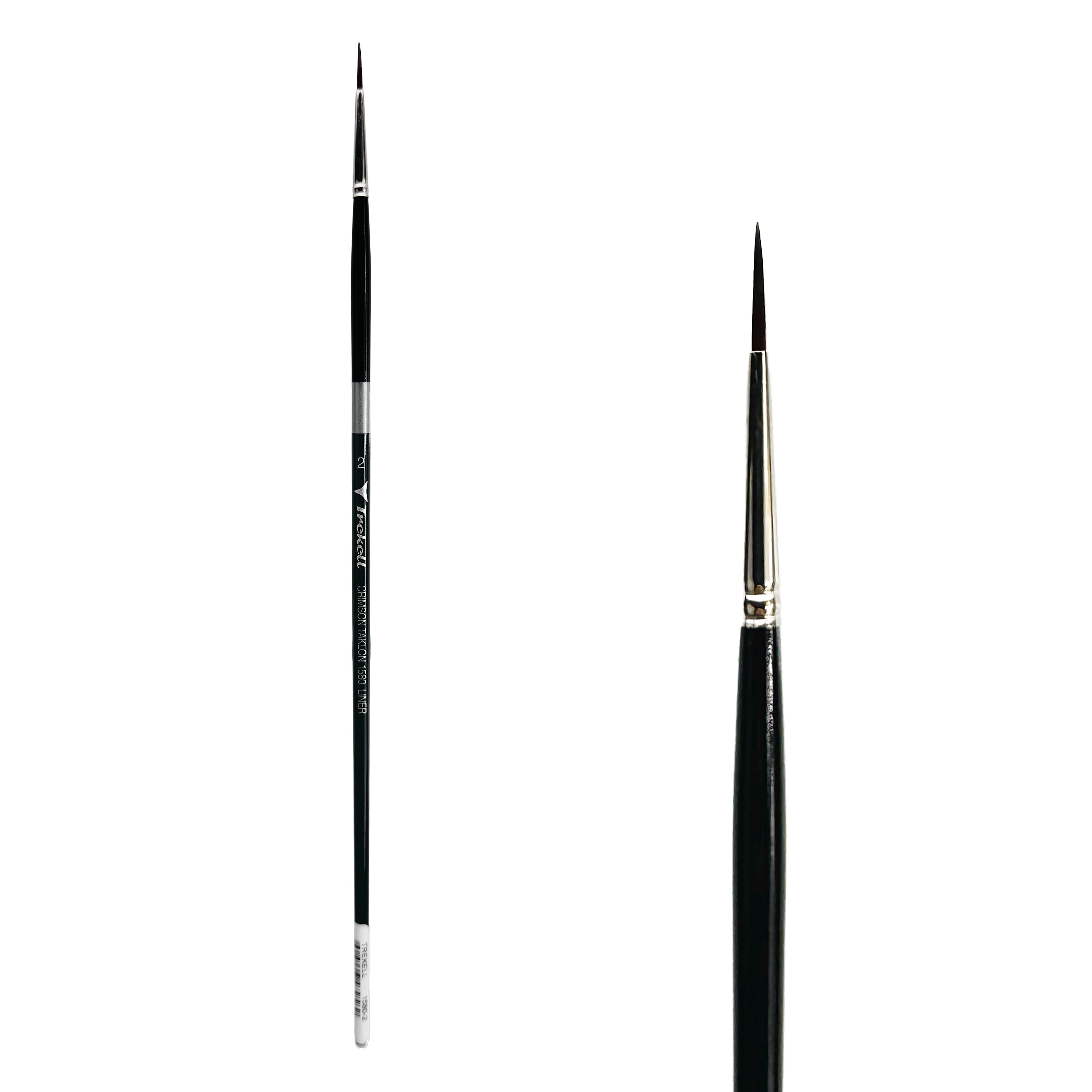 Trekell Crimson Taklon #2 Liner Brush - Long Handle Trekell Art Supplies