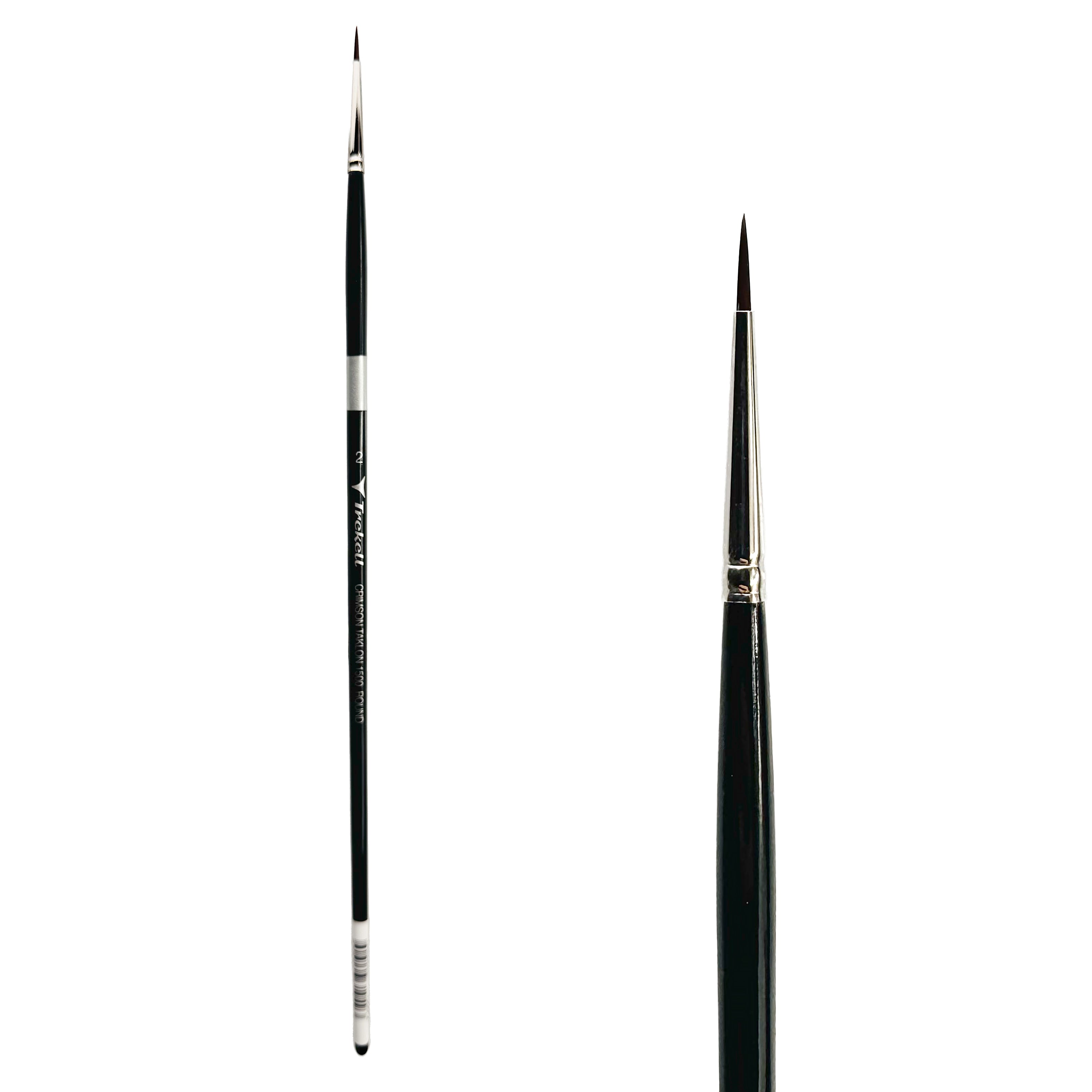 Trekell Crimson Taklon #2 Round Brush - Long Handle Trekell Art Supplies
