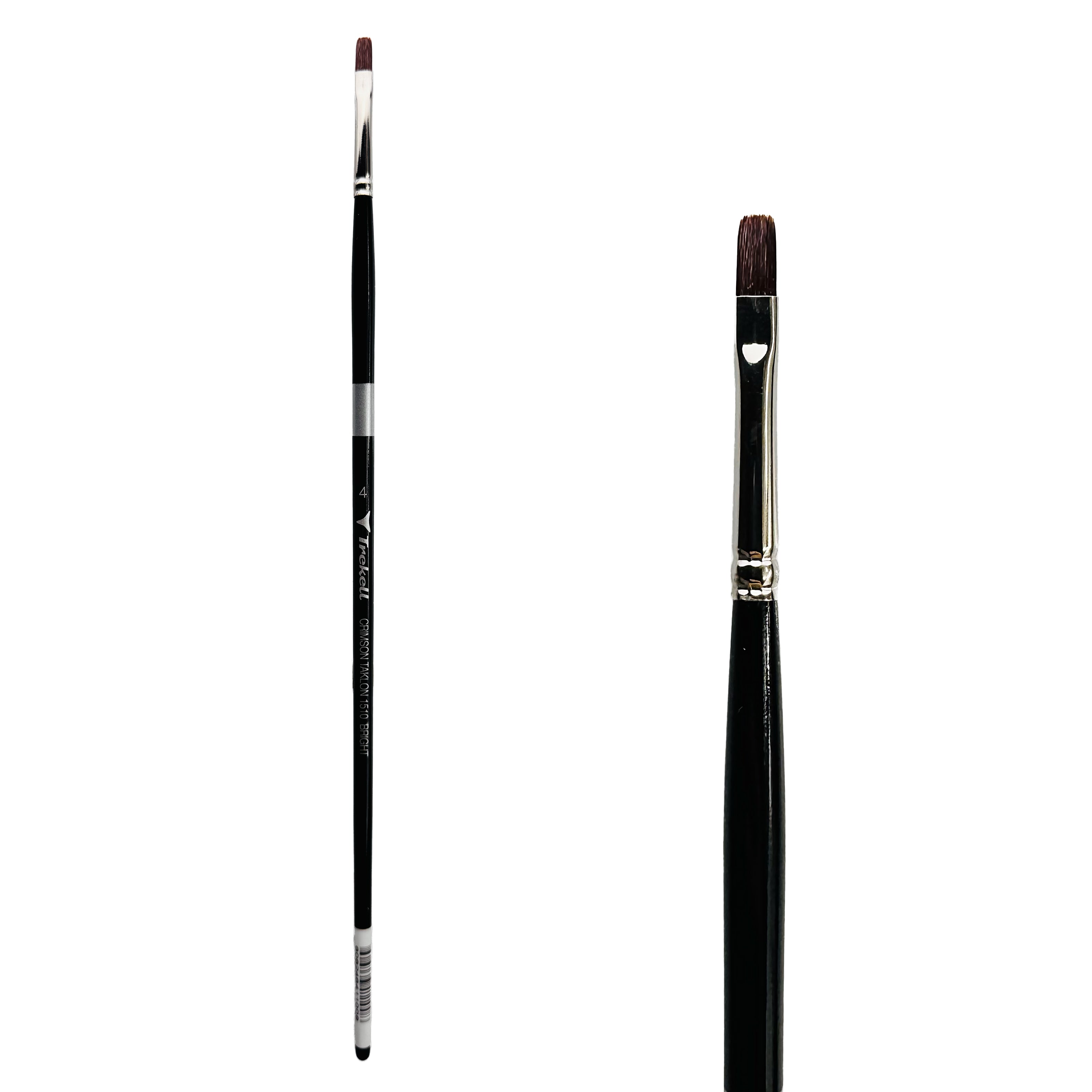 Trekell Crimson Taklon #4 Bright Brush - Long Handle Trekell Art Supplies