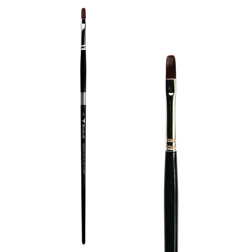 Trekell Crimson Taklon #6 Filbert Brush - Long Handle Trekell Art Supplies