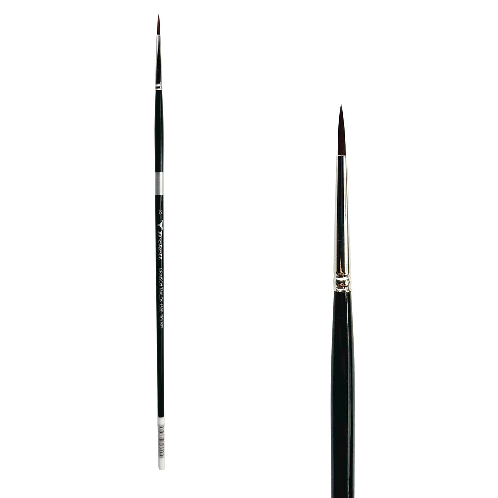 Trekell Crimson Taklon #6 Round Brush - Long Handle Trekell Art Supplies