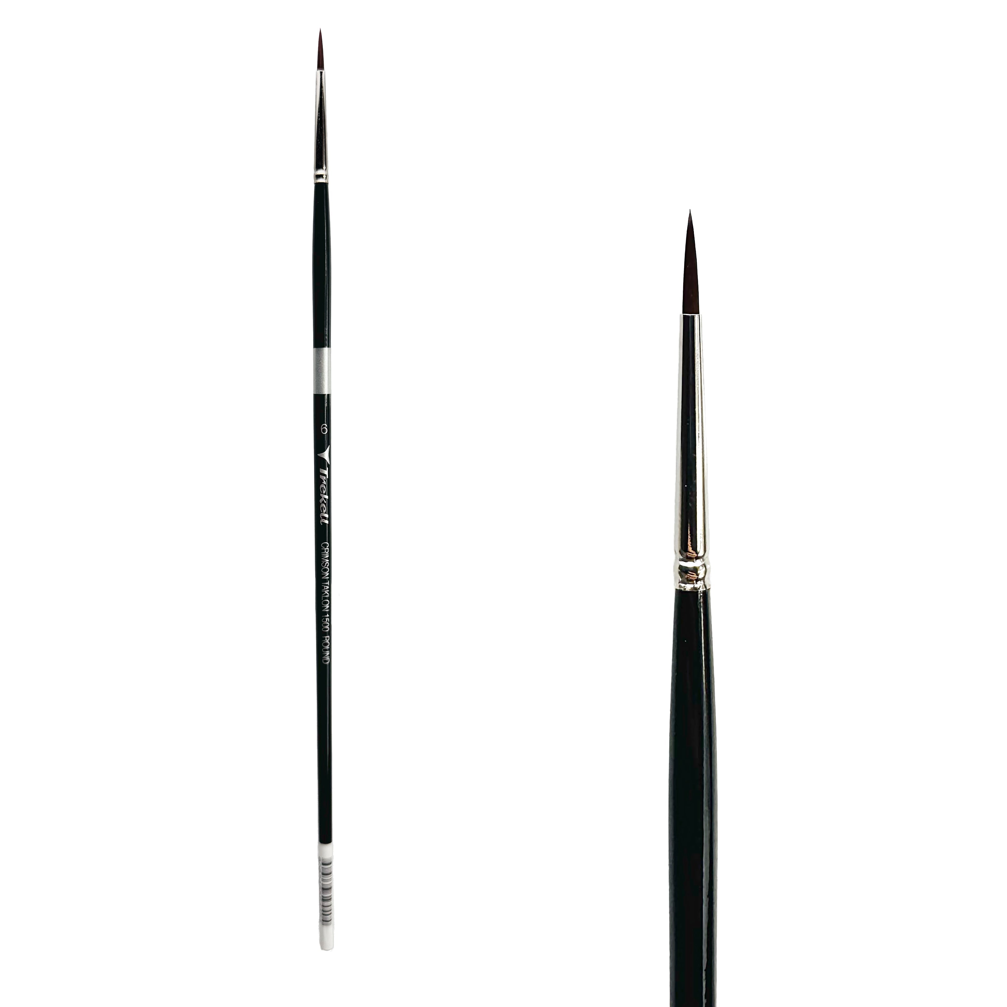 Trekell Crimson Taklon #6 Round Brush - Long Handle Trekell Art Supplies