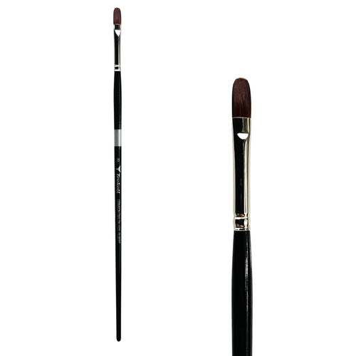 Trekell Crimson Taklon #8 Filbert Brush - Long Handle Trekell Art Supplies