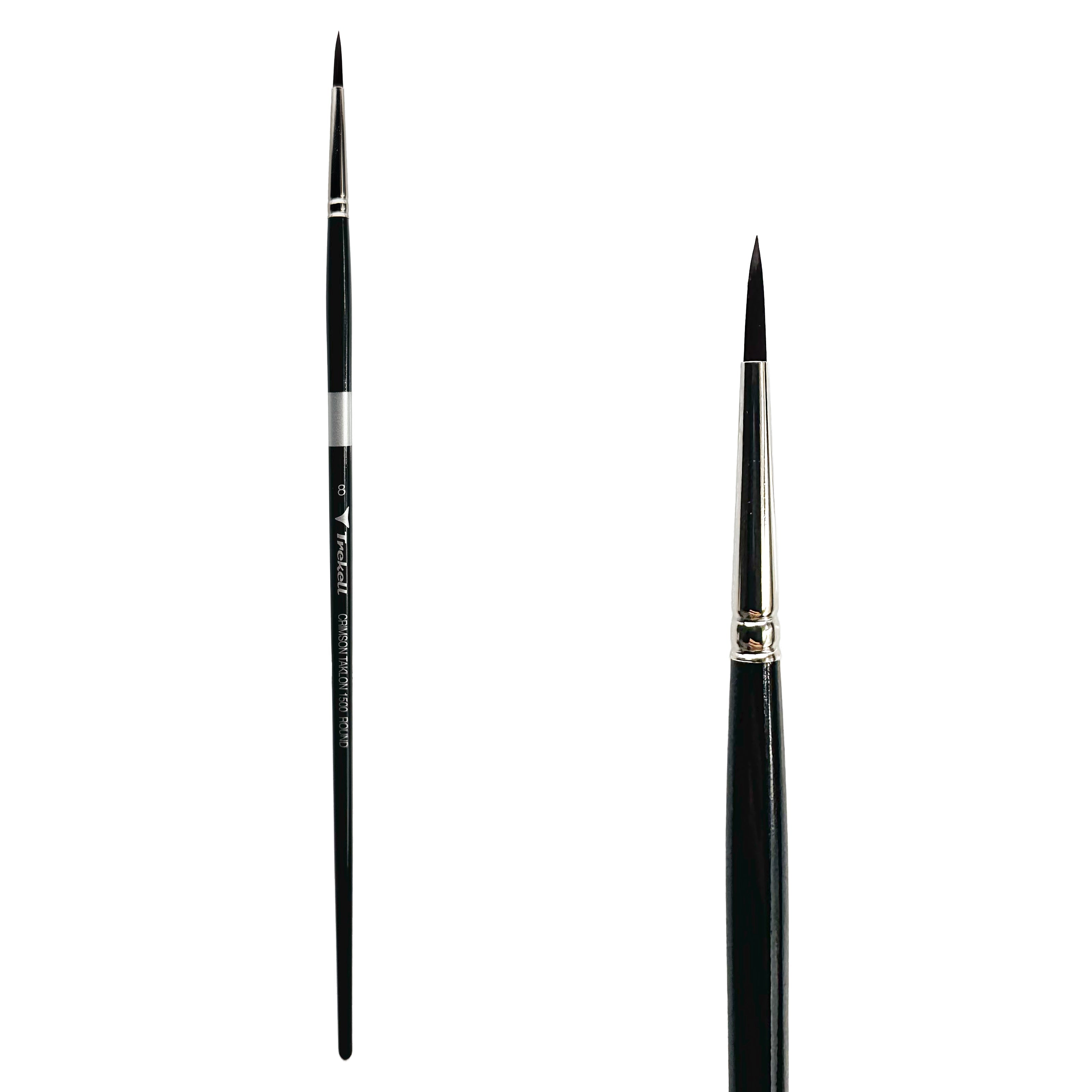 Trekell Crimson Taklon #8 Round Brush - Long Handle Trekell Art Supplies