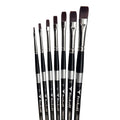 Trekell Crimson Taklon Complete Bright Brush Set - Short Handle Trekell Art Supplies