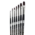 Trekell Crimson Taklon Complete Filbert Brush Set - Short Handle Trekell Art Supplies