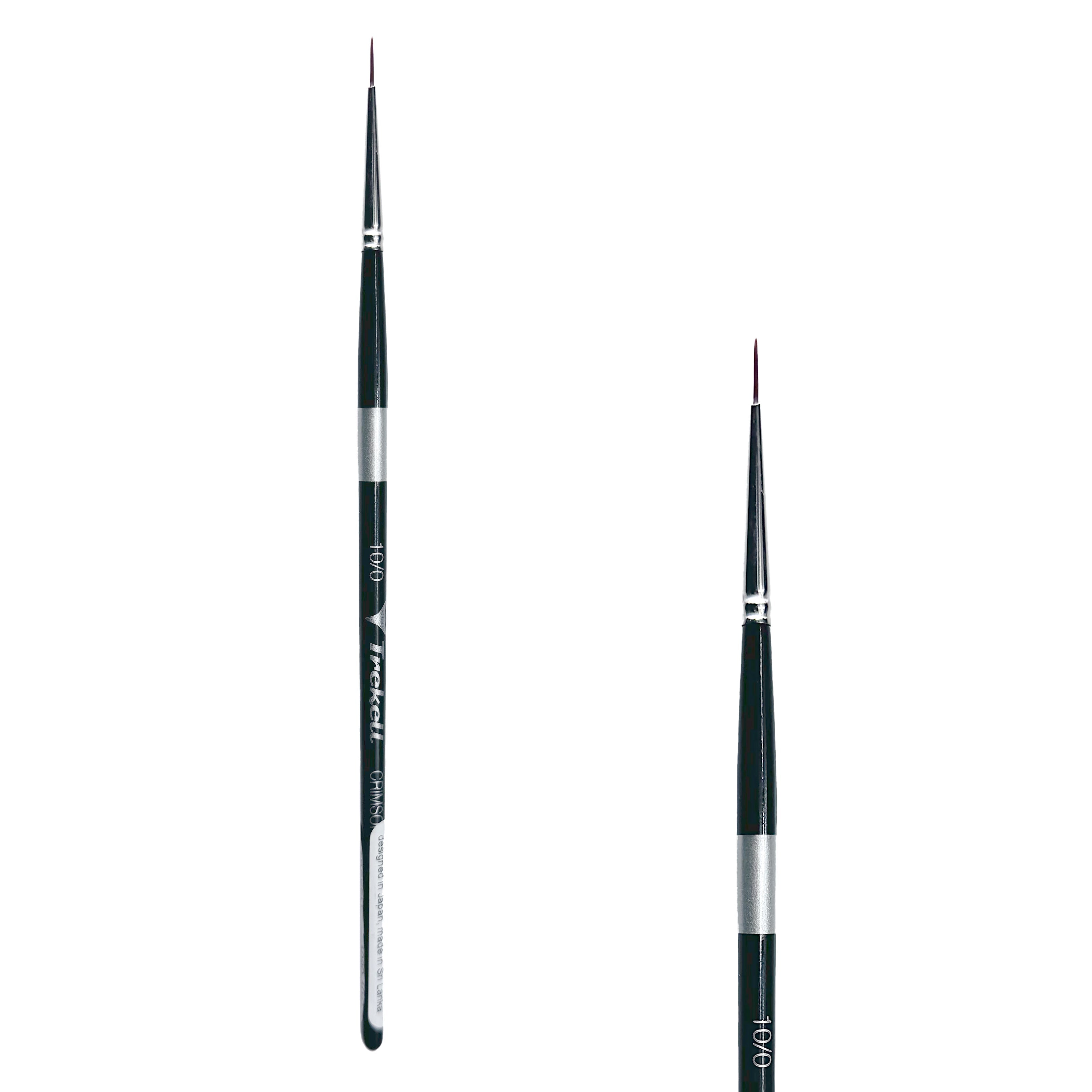 Trekell Crimson Taklon #10/0 Liner Brush - Short Handle Trekell Art Supplies