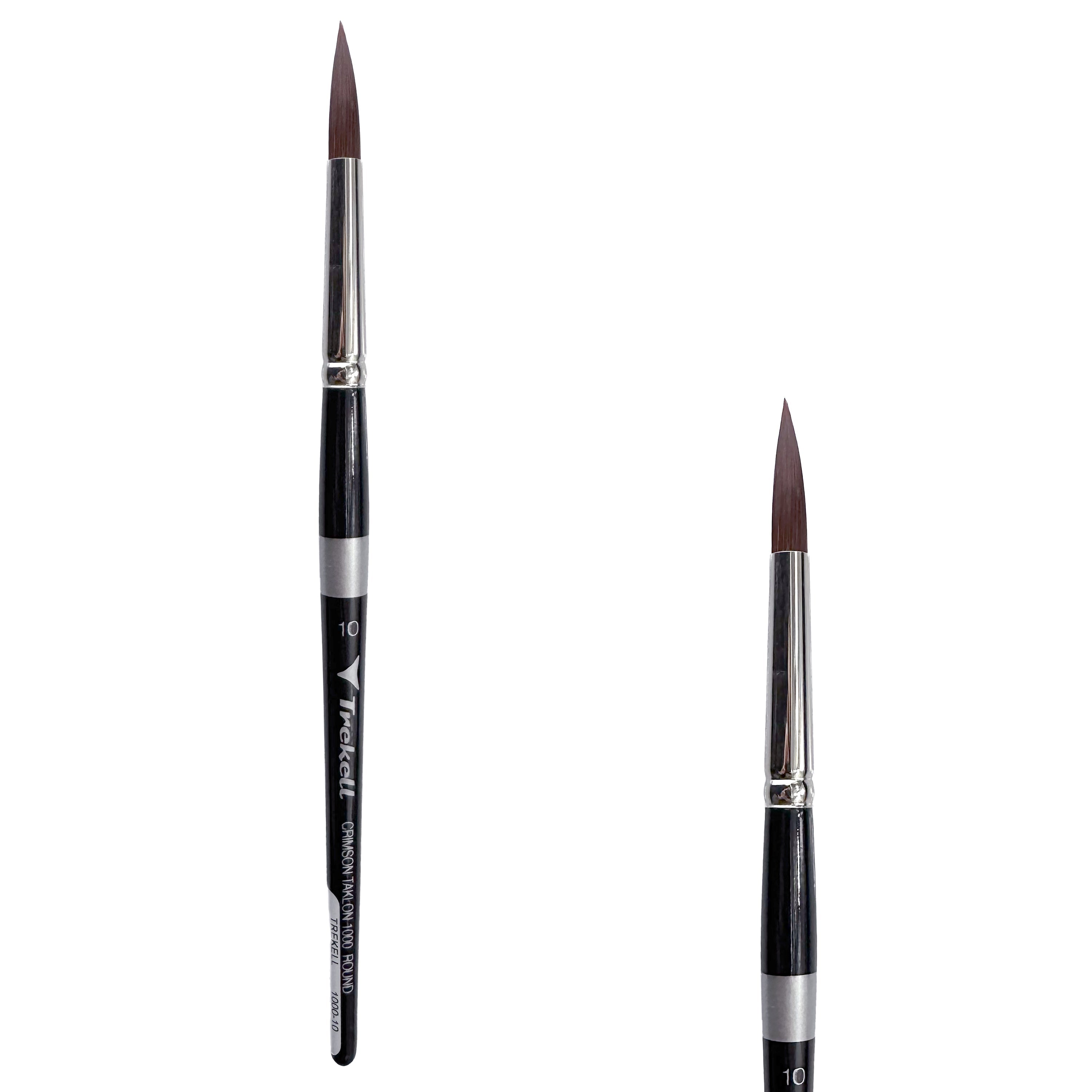 Trekell Crimson Taklon #10 Round Brush - Short Handle Trekell Art Supplies