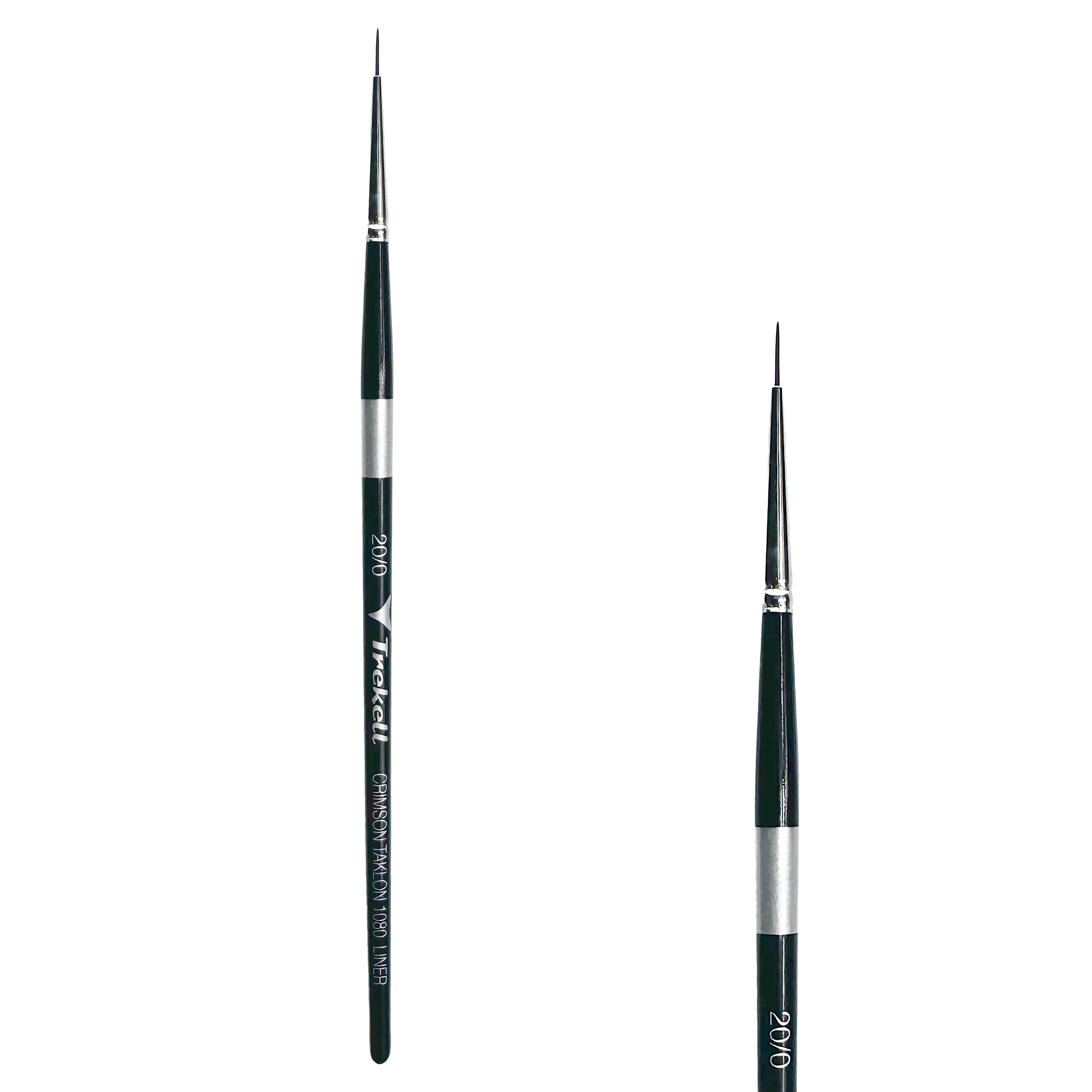 Trekell Crimson Taklon #20/0 Liner Brush - Short Handle Trekell Art Supplies