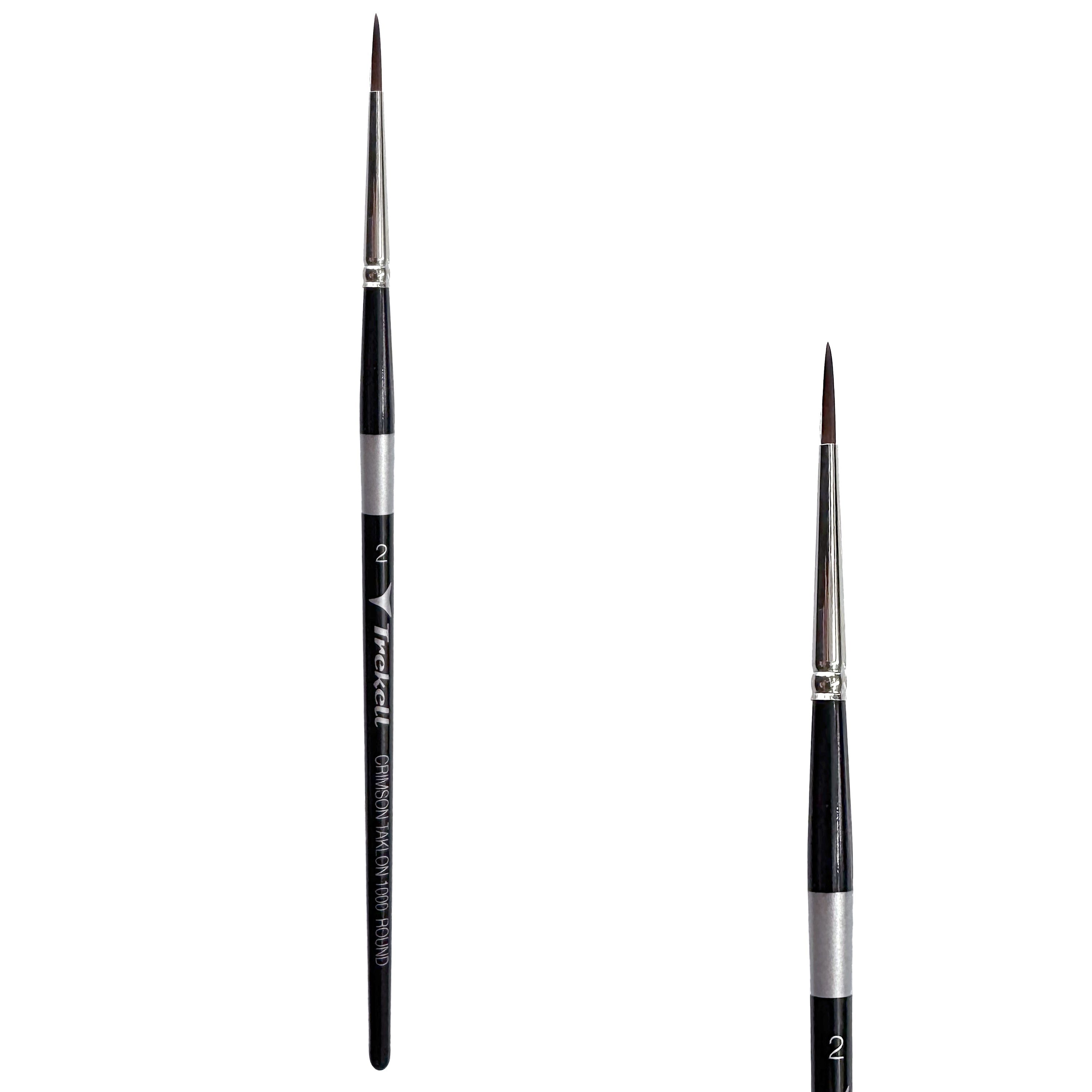 Trekell Crimson Taklon #2 Round Brush - Short Handle Trekell Art Supplies