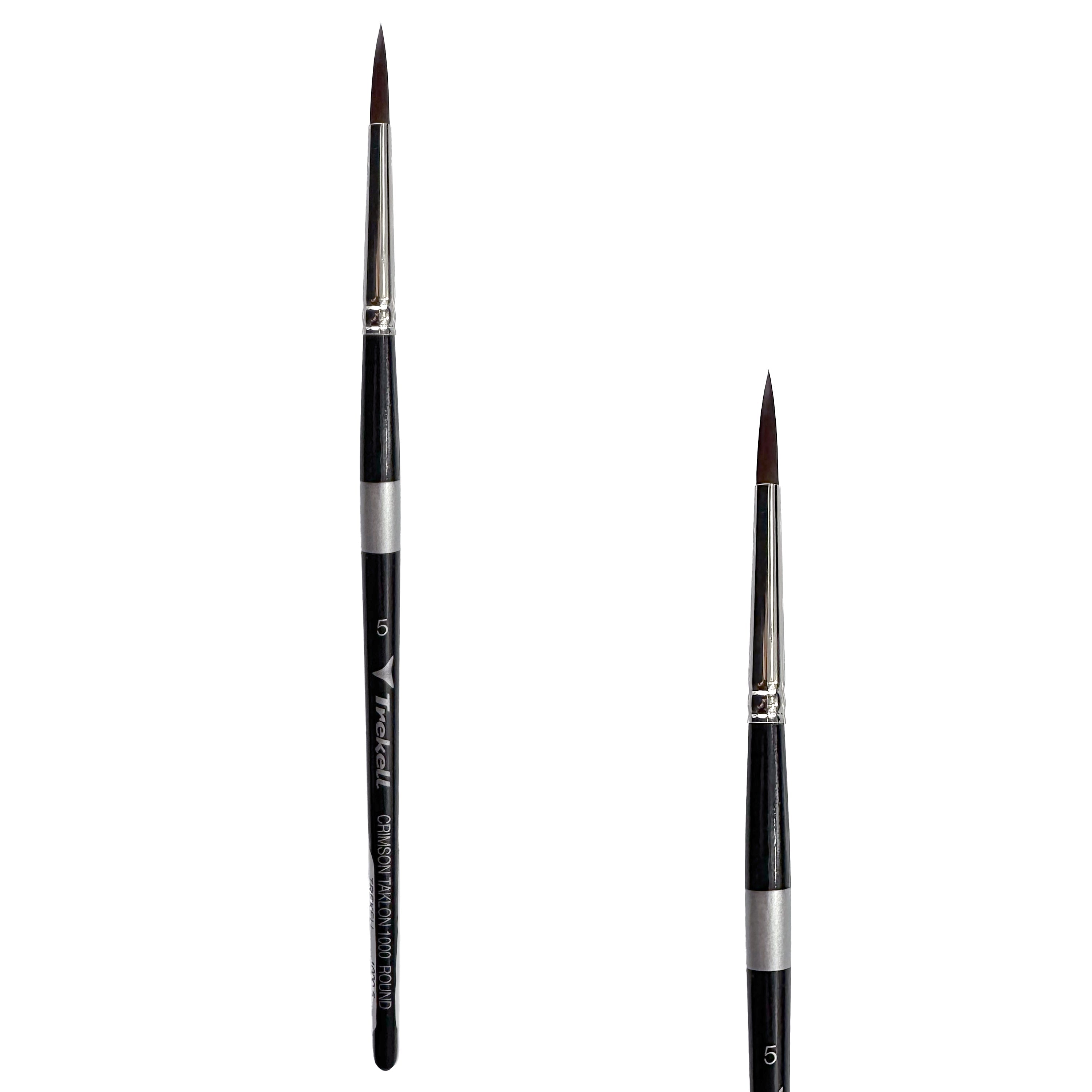 Trekell Crimson Taklon #5 Round Brush - Short Handle Trekell Art Supplies