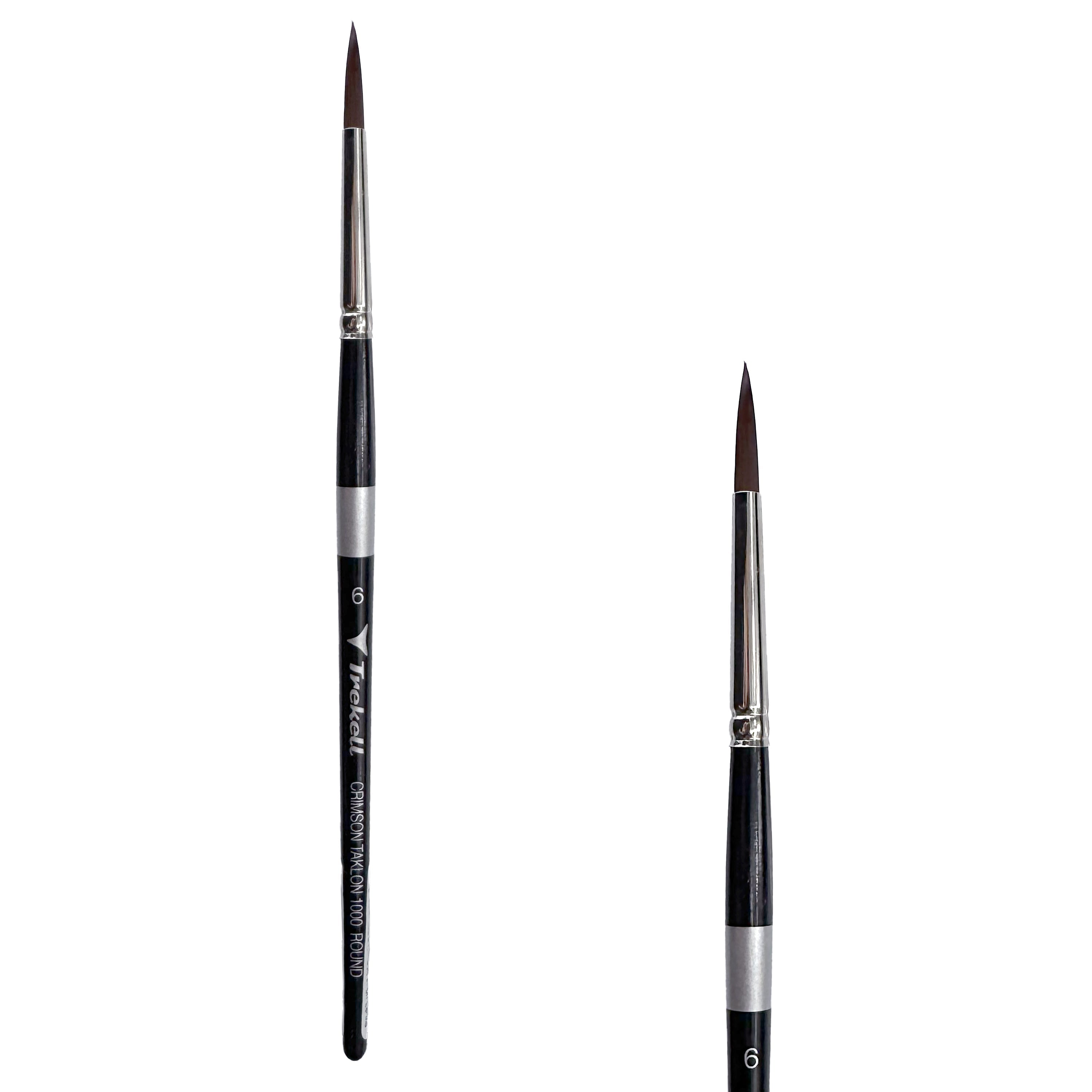 Trekell Crimson Taklon #6 Round Brush - Short Handle Trekell Art Supplies