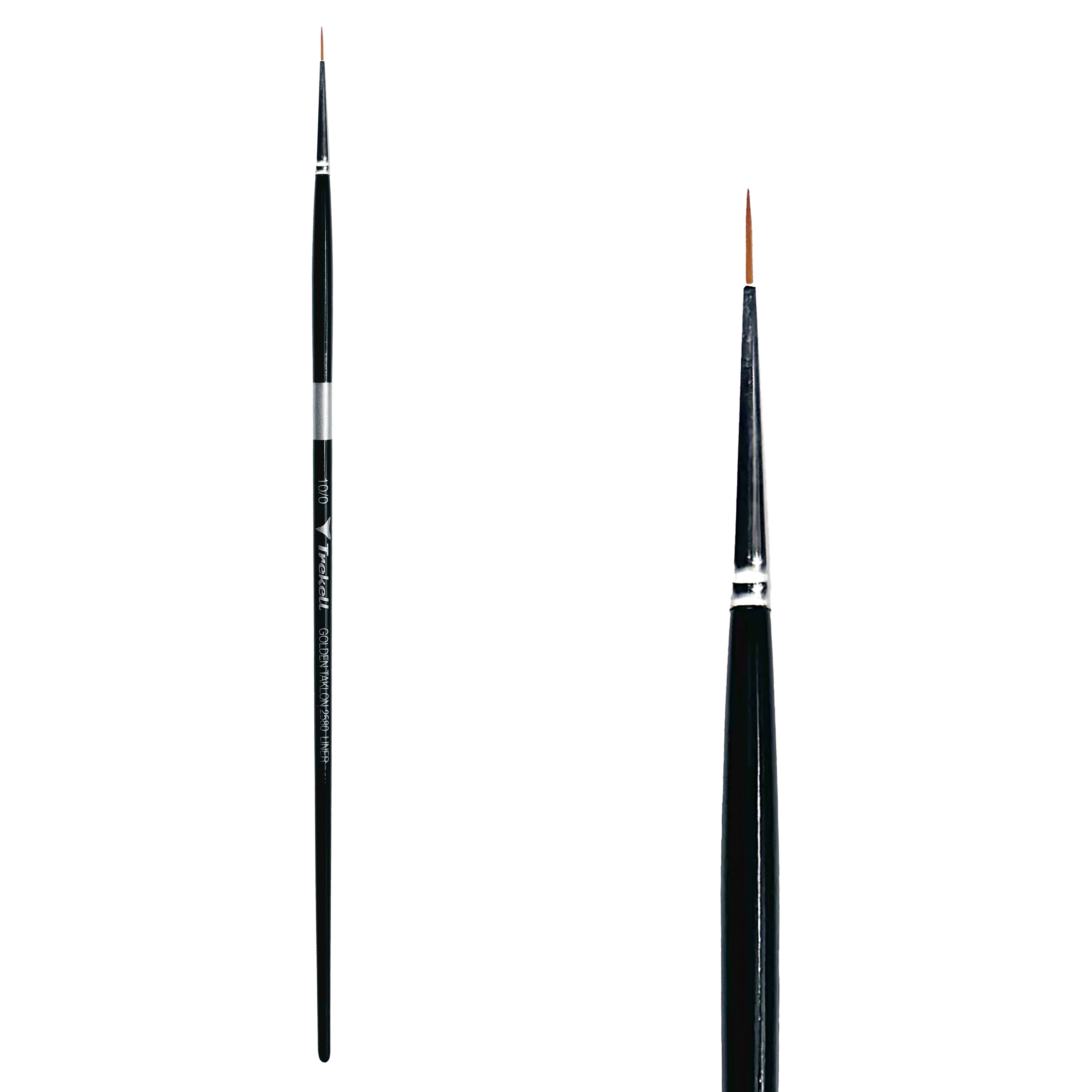 Trekell Golden Taklon #10/0 Liner Brush -  Long Handle Trekell Art Supplies
