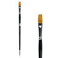 Trekell Golden Taklon #12 Flat Brush -  Long Handle Trekell Art Supplies