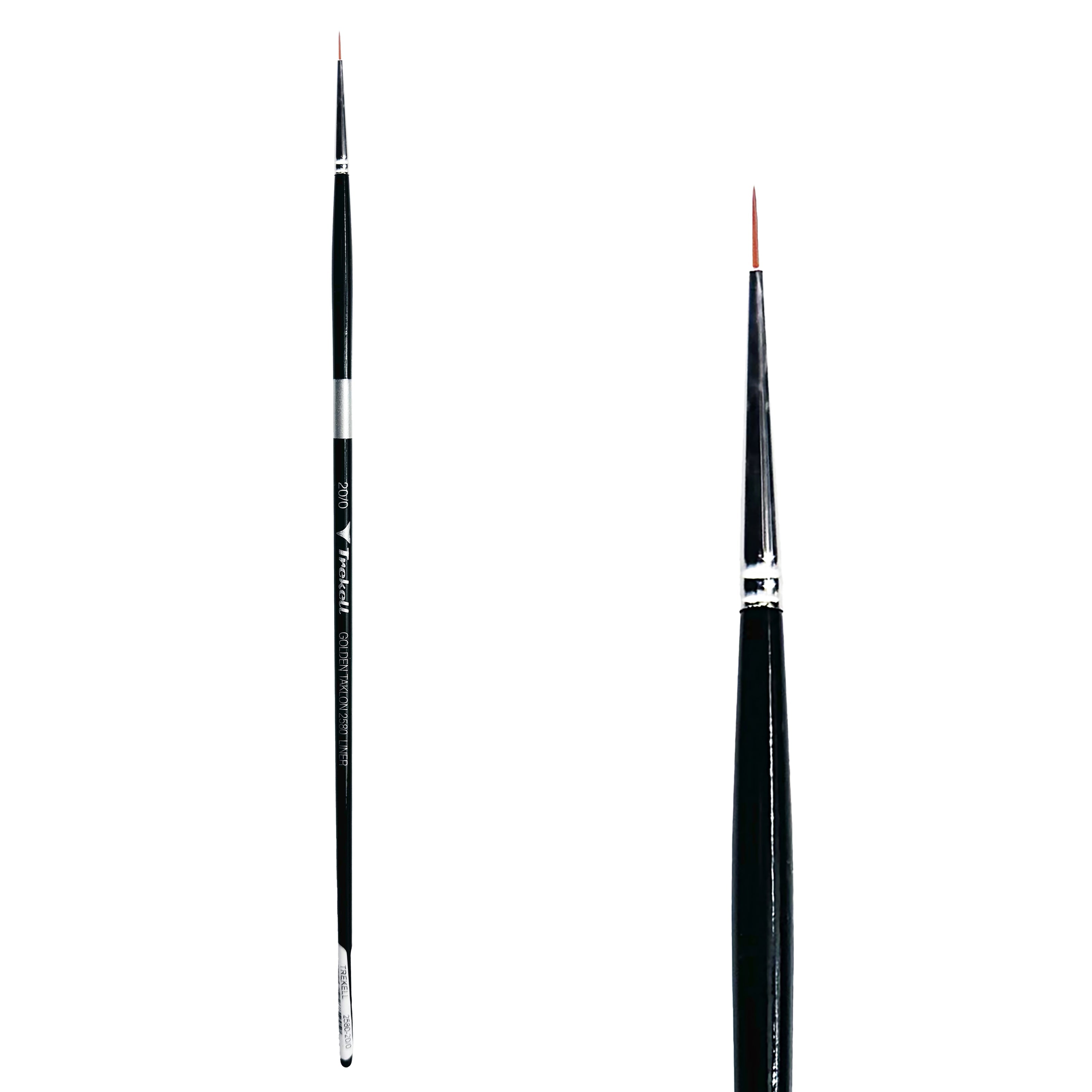 Trekell Golden Taklon #20/0 Liner Brush -  Long Handle Trekell Art Supplies