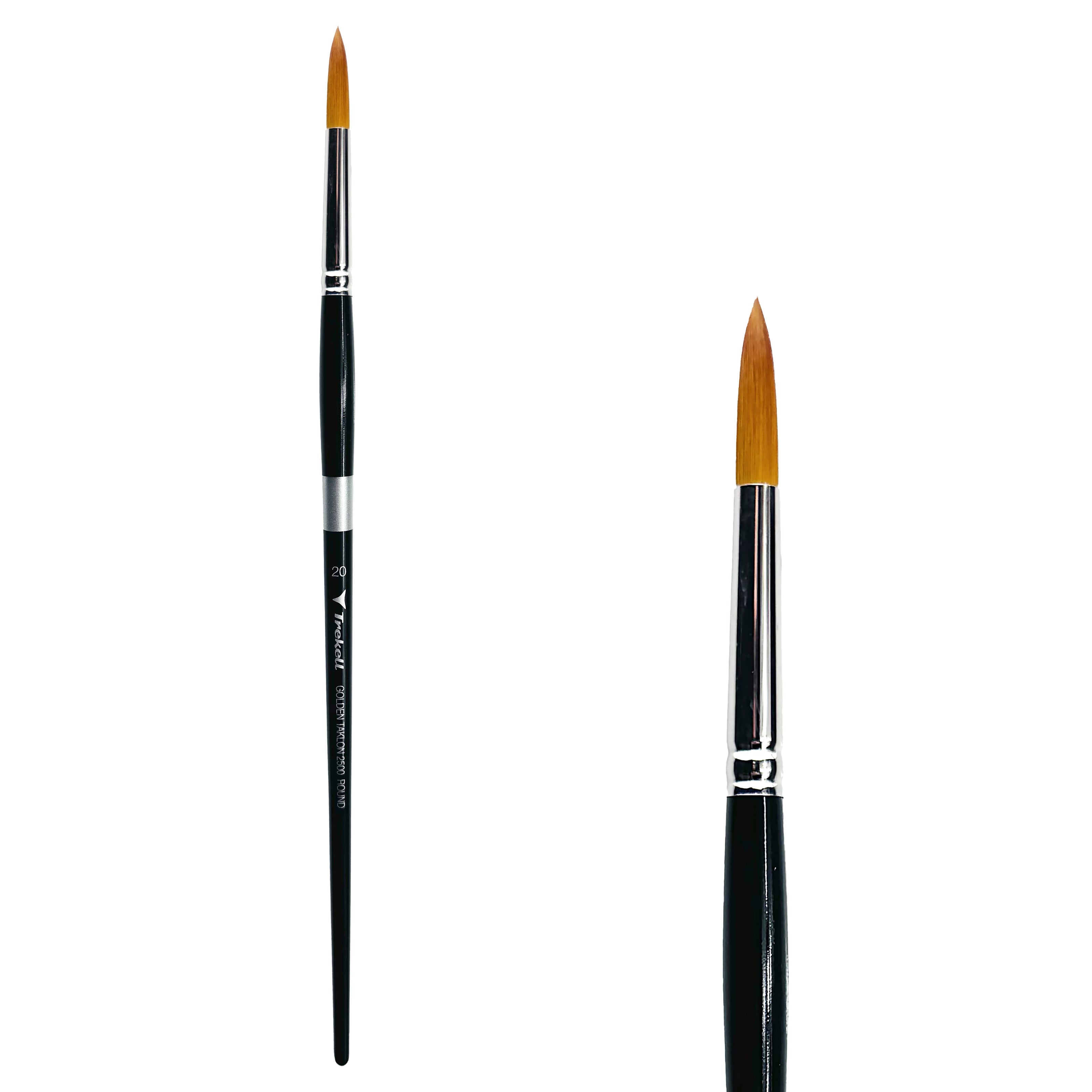 Trekell Golden Taklon  #20 Round Brush -  Long Handle Trekell Art Supplies
