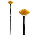 Trekell Golden Taklon #4 Fan Brush -  Long Handle Trekell Art Supplies