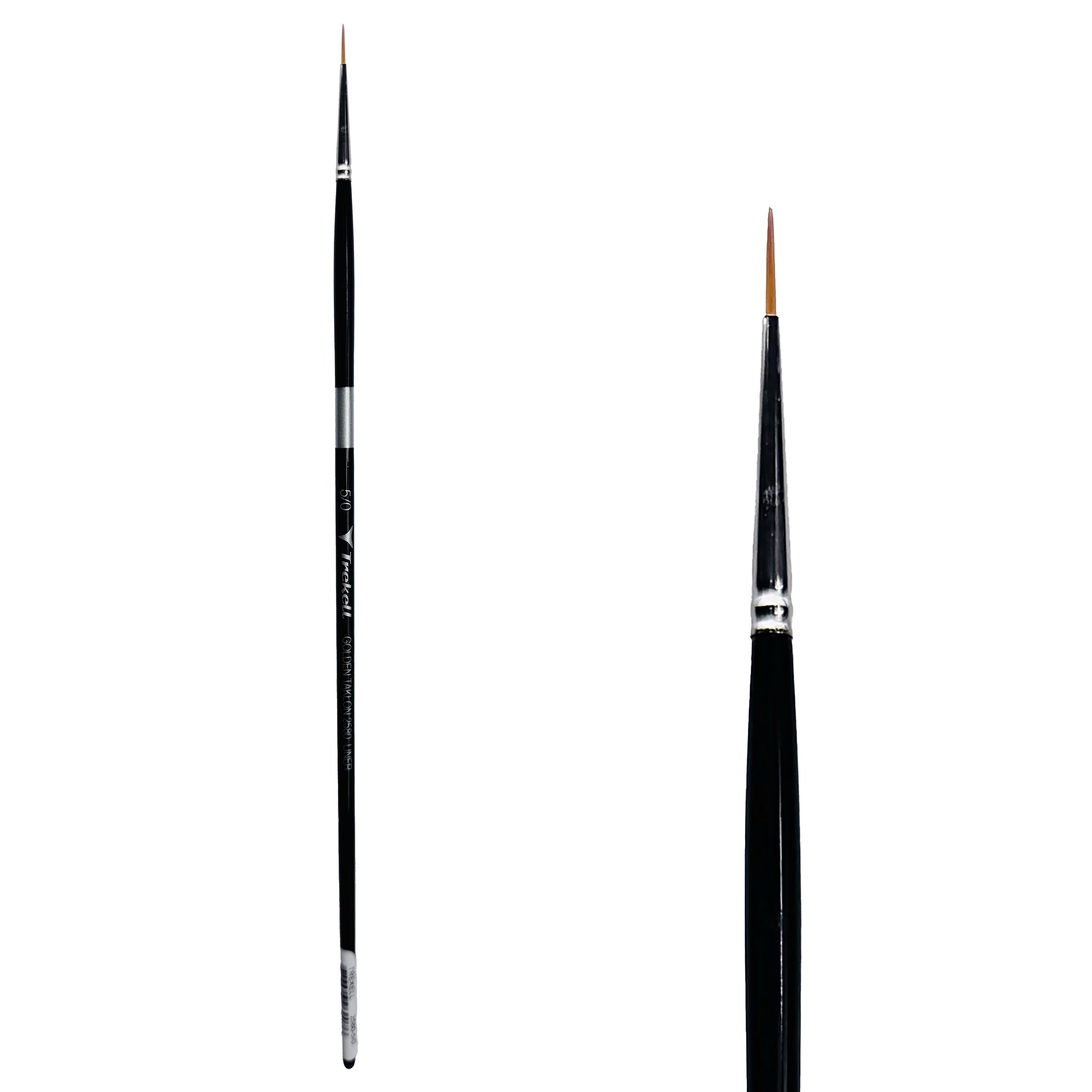 Trekell Golden Taklon #5/0 Liner Brush -  Long Handle Trekell Art Supplies