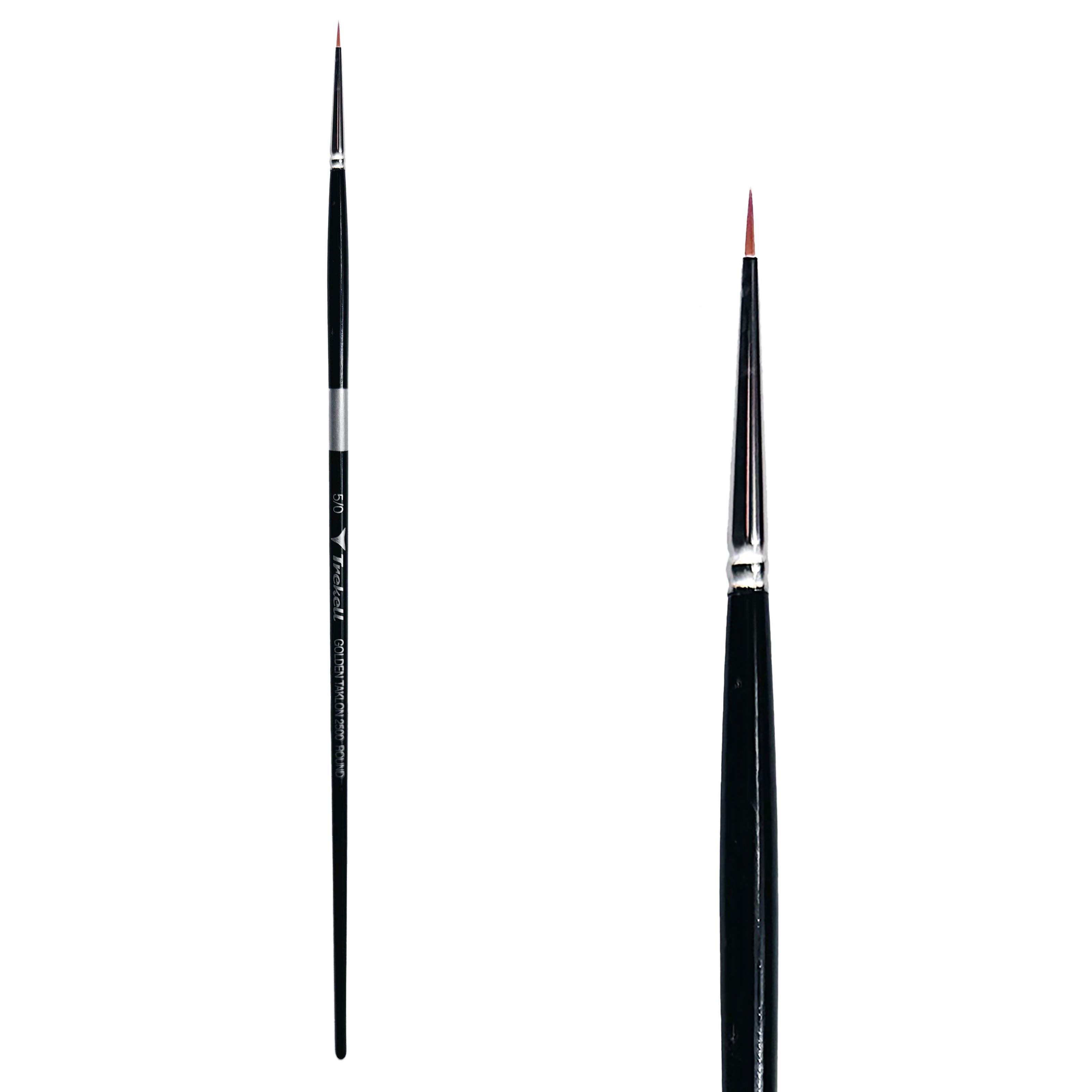 Trekell Golden Taklon  #5/0 Round Brush -  Long Handle Trekell Art Supplies