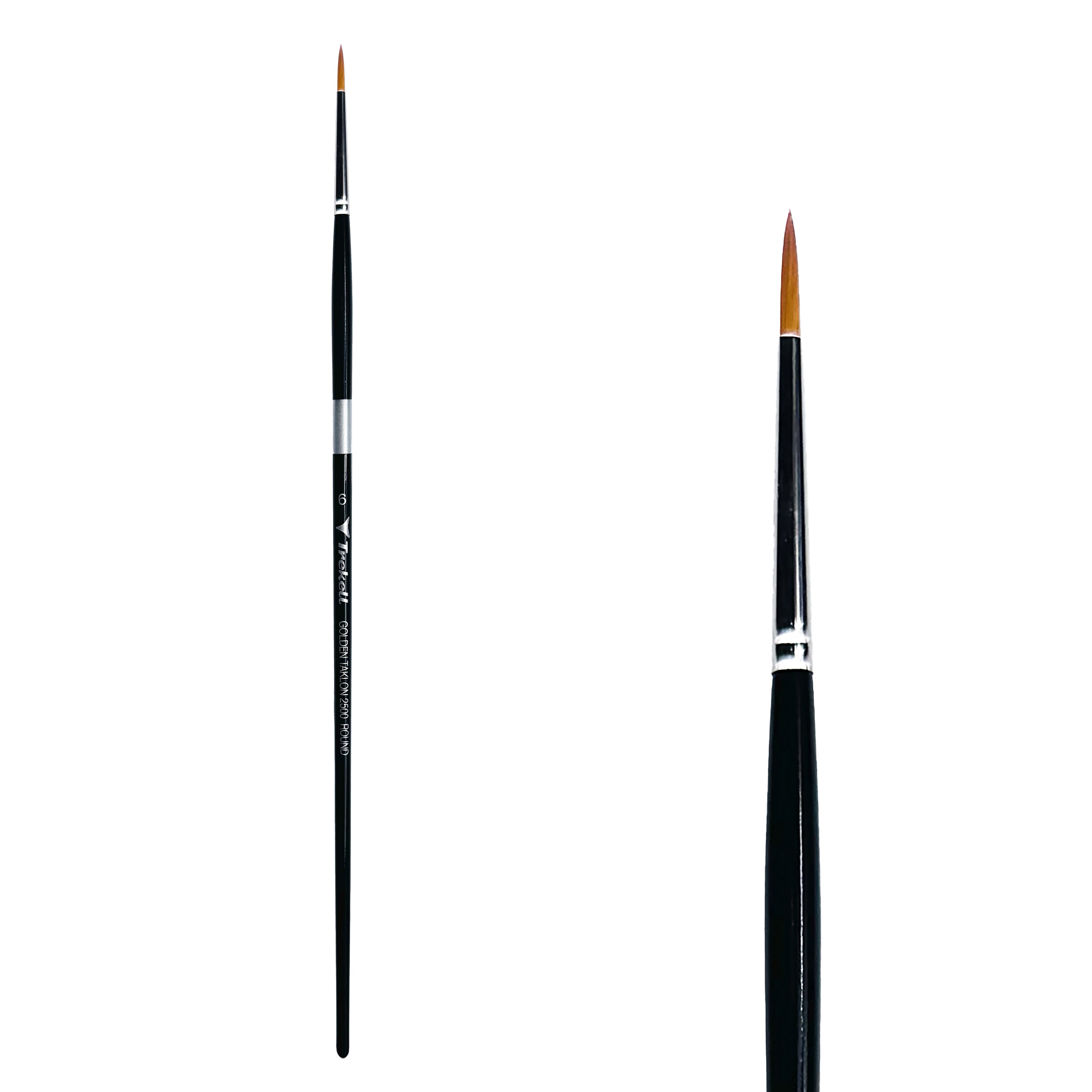 Trekell Golden Taklon  #6 Round Brush -  Long Handle Trekell Art Supplies