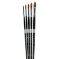 Trekell Golden Taklon Complete Cat's Tongue Brush Set - Long Handle Trekell Art Supplies
