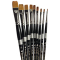 Trekell Golden Taklon Complete Bright Brush Set - Short Handle Trekell Art Supplies