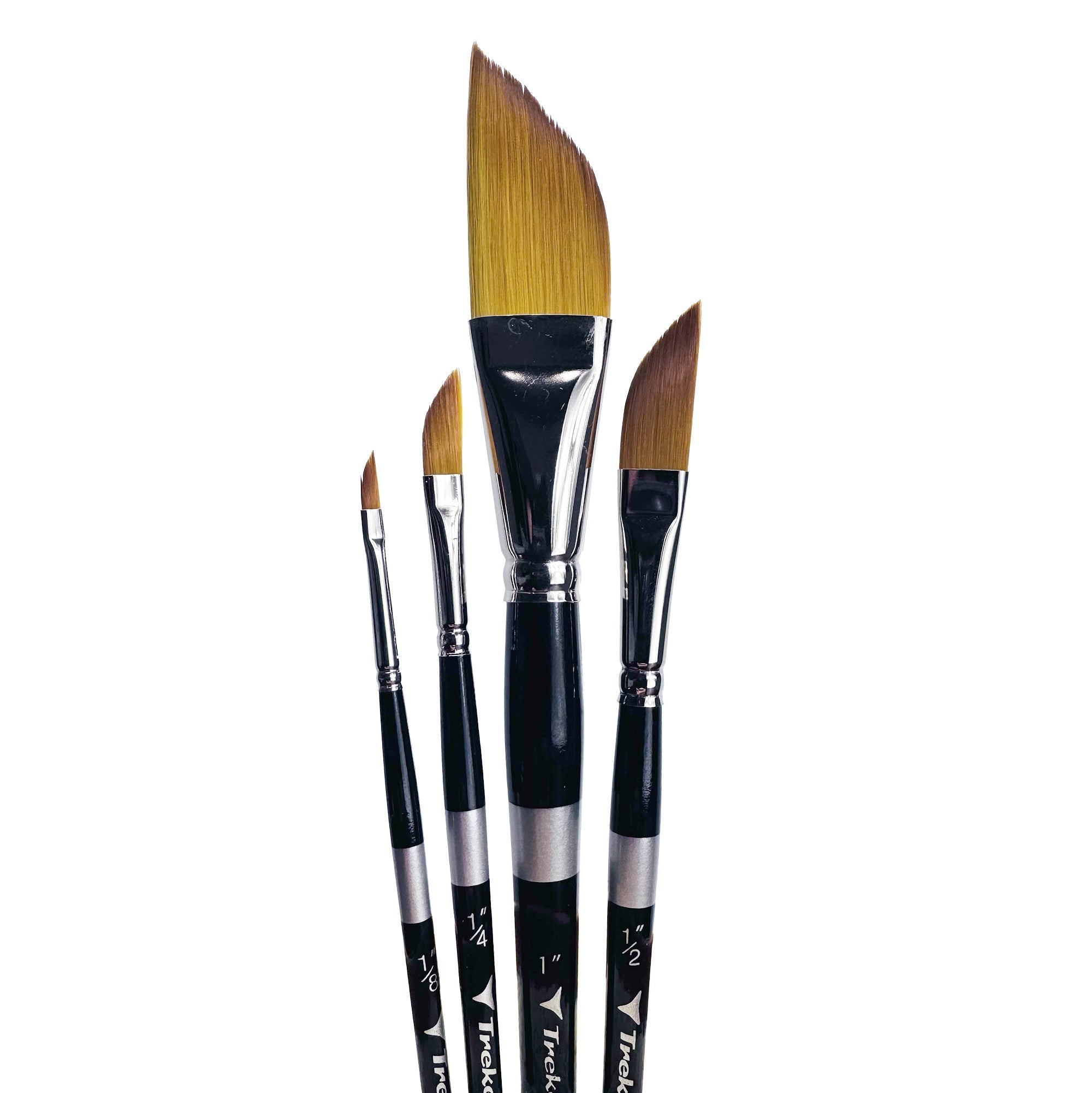 Trekell Golden Taklon Complete Dagger Brush Set - Short Handle Trekell Art Supplies