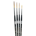 Trekell Golden Taklon Complete Script/Rigger Brush Set - Short Handle Trekell Art Supplies