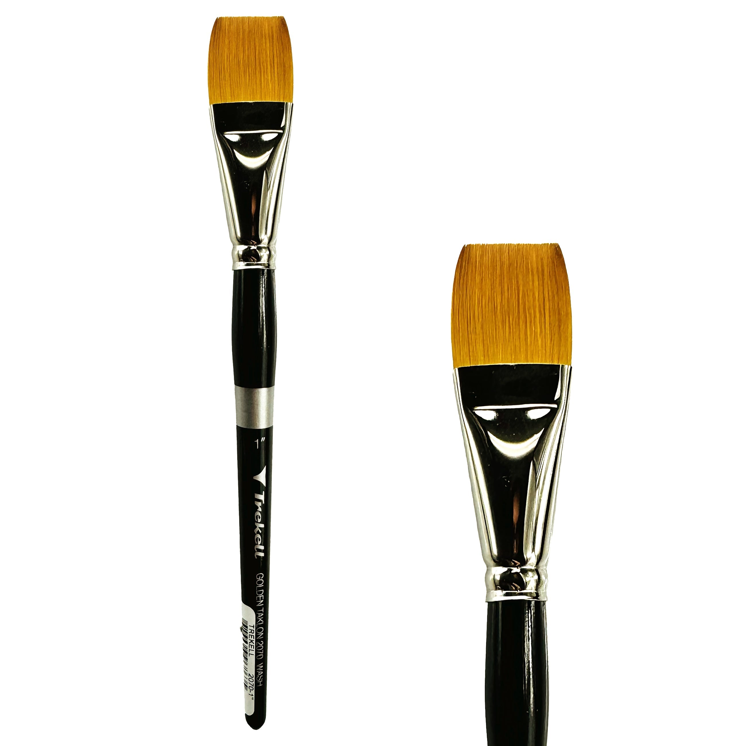 Trekell Golden Taklon 1" Wash Brush -  Short Handle Trekell Art Supplies