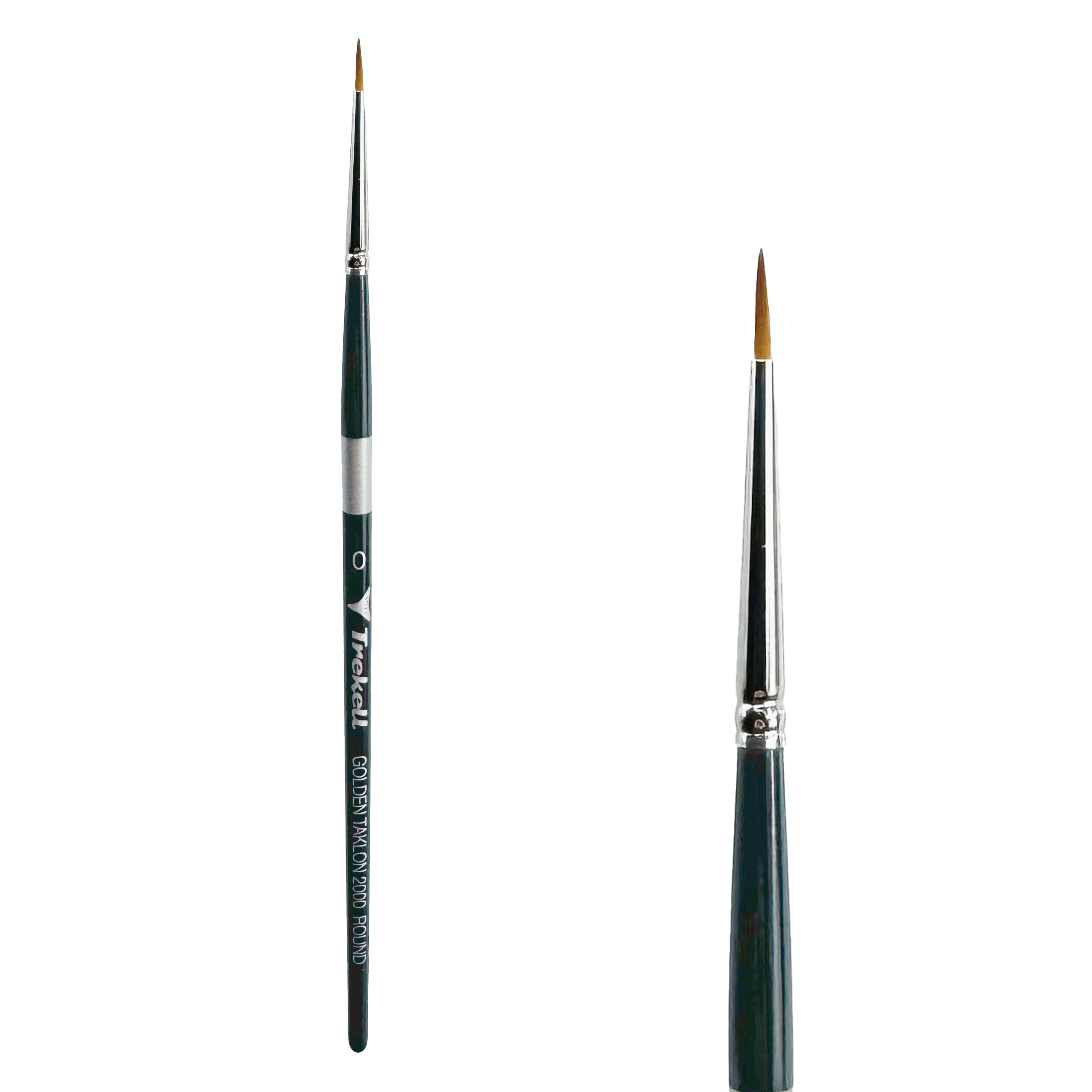 Trekell Golden Taklon #0 Round Brush -  Short Handle Trekell Art Supplies