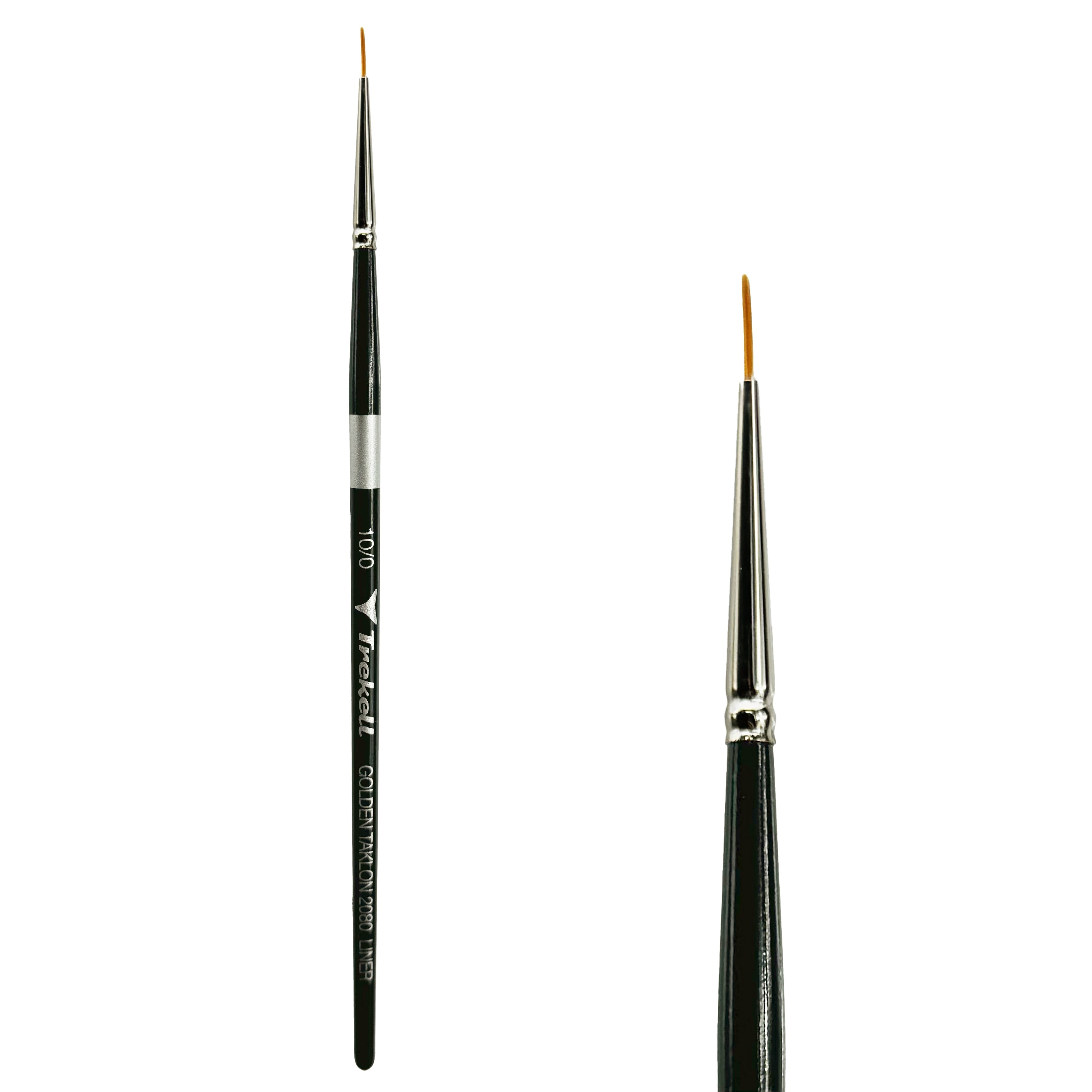 Trekell Golden Taklon #10/0 Liner Brush -  Short Handle Trekell Art Supplies