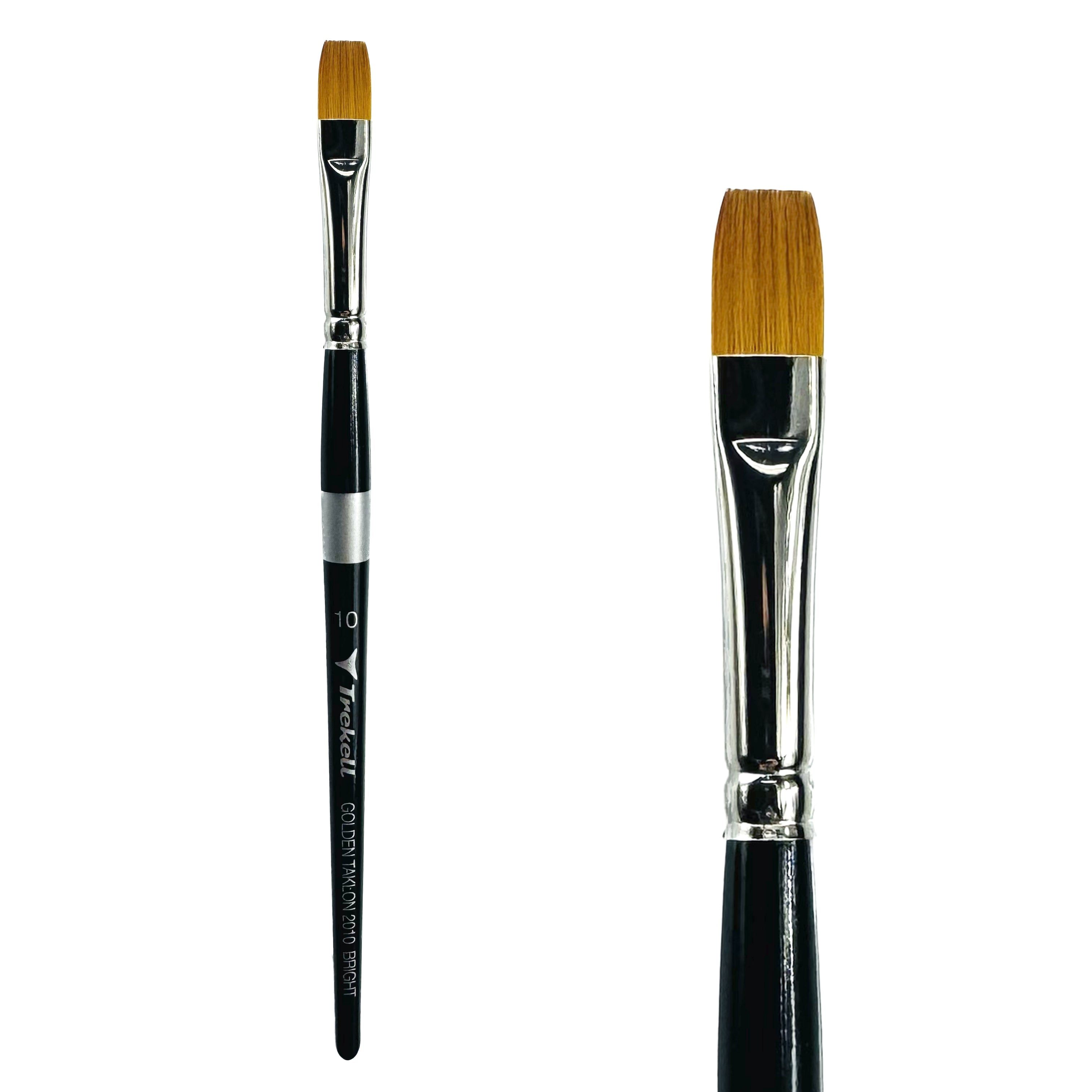 Trekell Golden Taklon #10 Bright Brush -  Short Handle Trekell Art Supplies