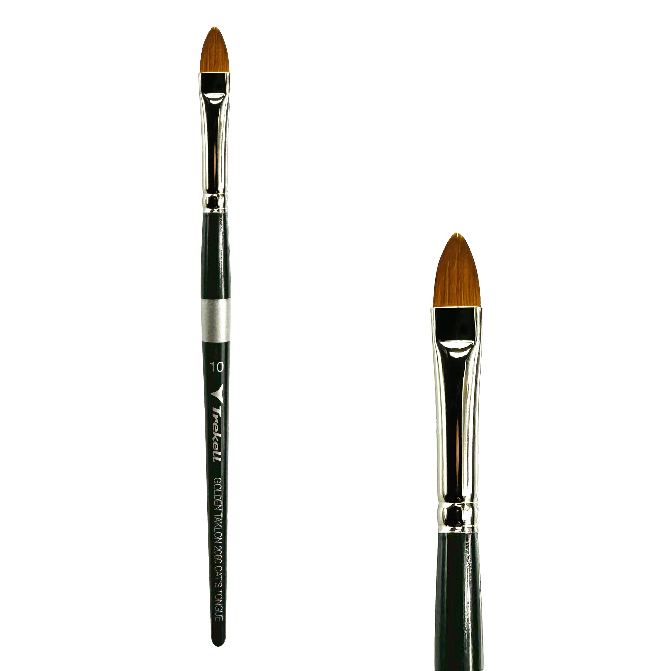 Trekell Golden Taklon #10 Cat's Tongue Brush -  Short Handle Trekell Art Supplies