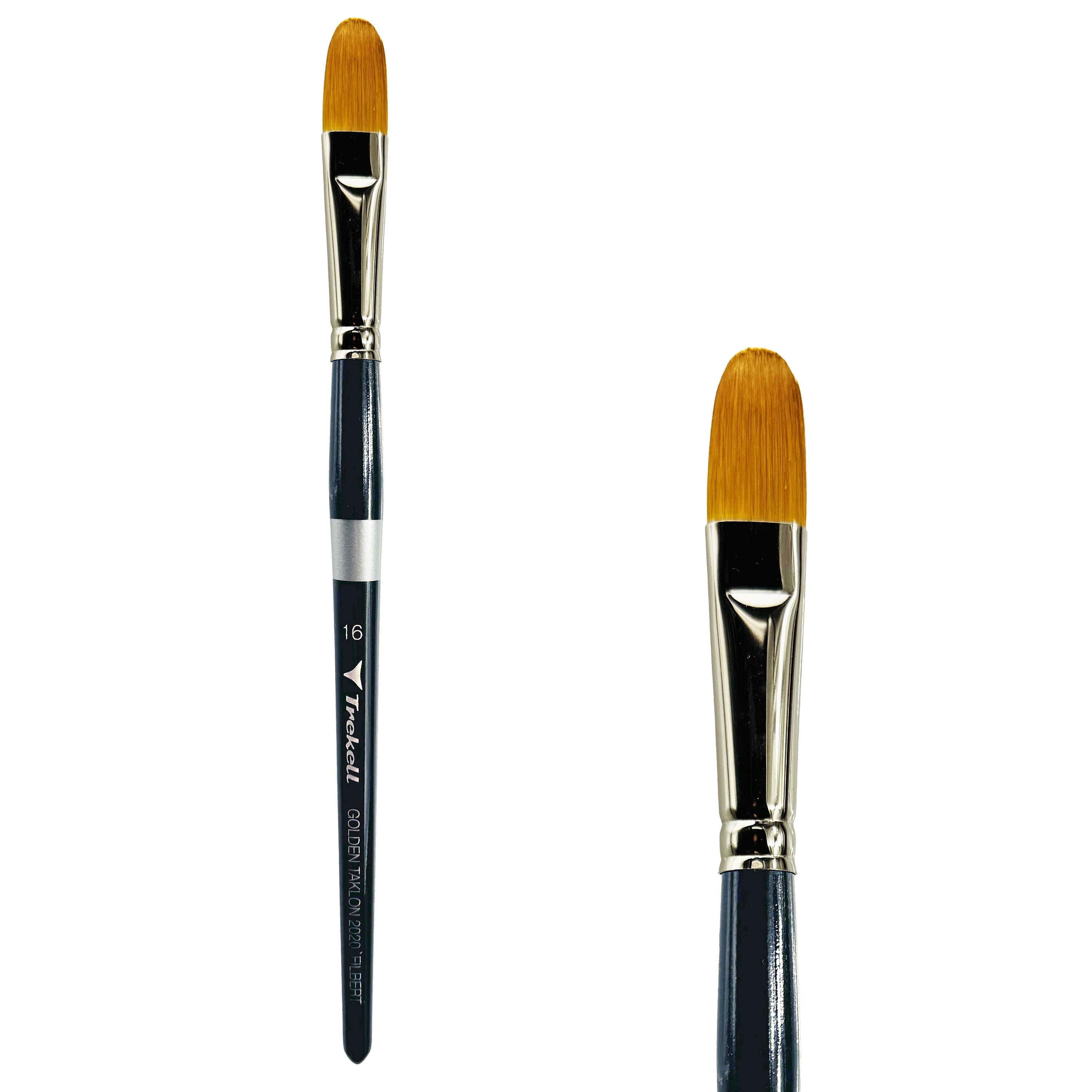 Trekell Golden Taklon #16 Filbert Brush -  Short Handle Trekell Art Supplies