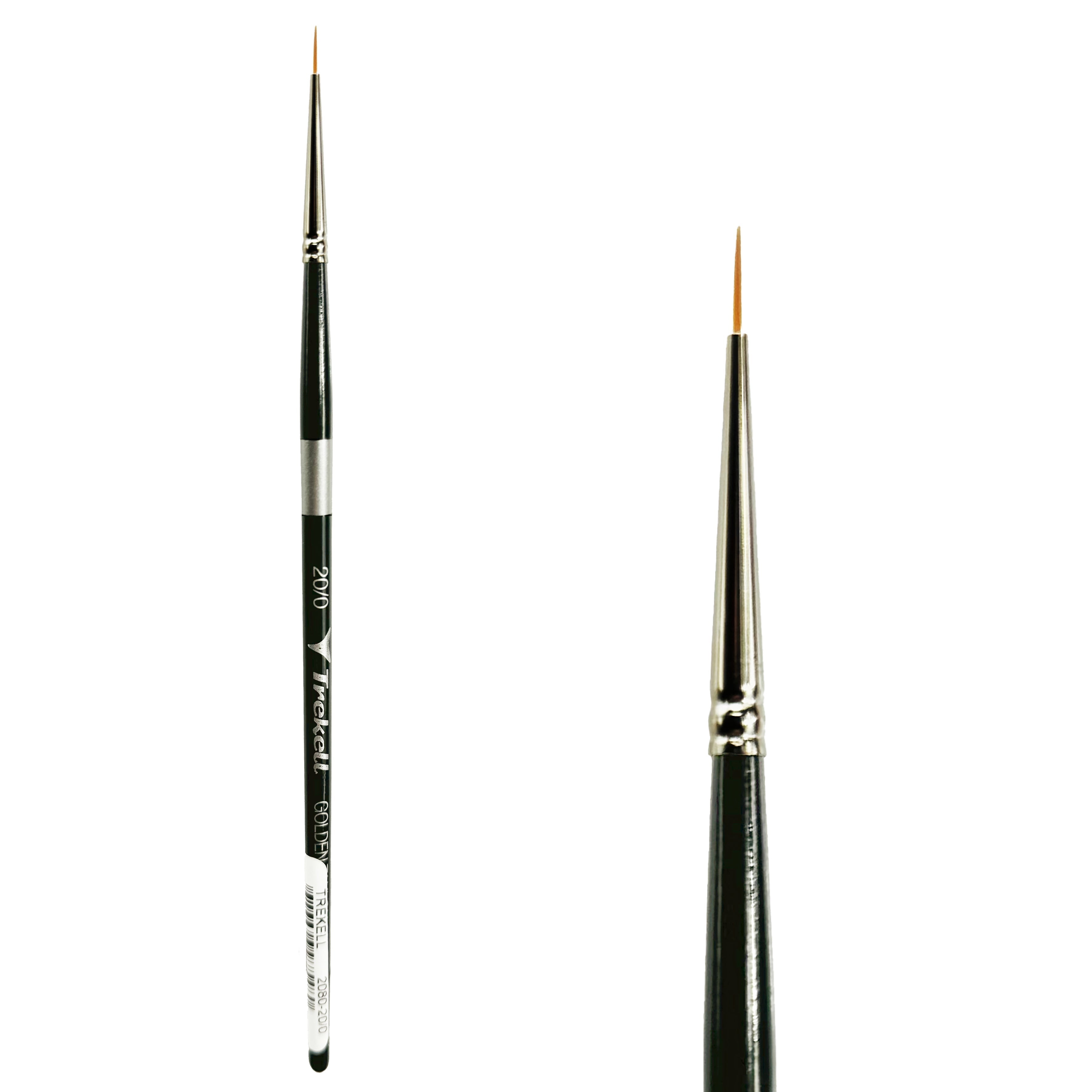 Trekell Golden Taklon #20/0 Liner Brush -  Short Handle Trekell Art Supplies