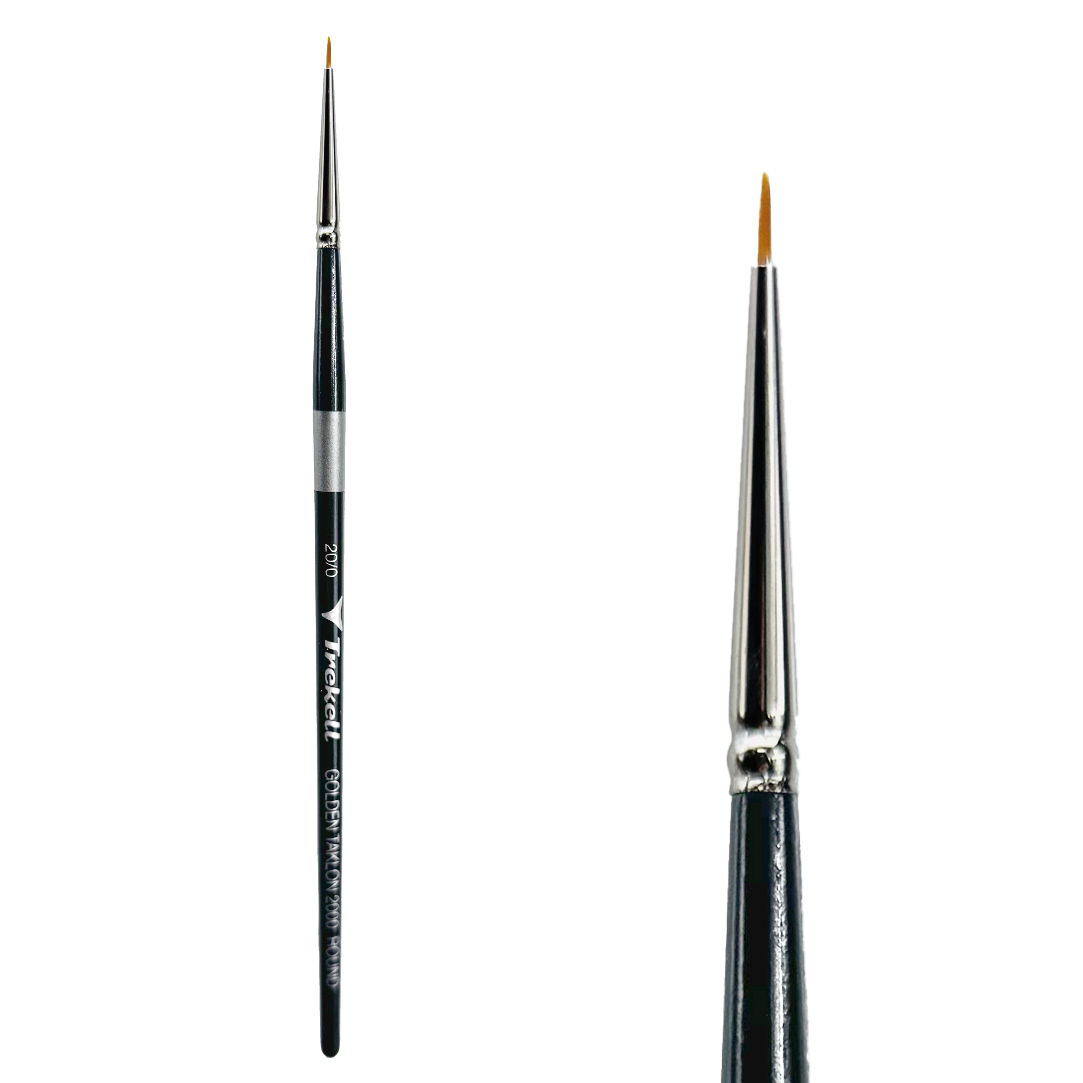 Trekell Golden Taklon #20/0 Round Brush -  Short Handle Trekell Art Supplies