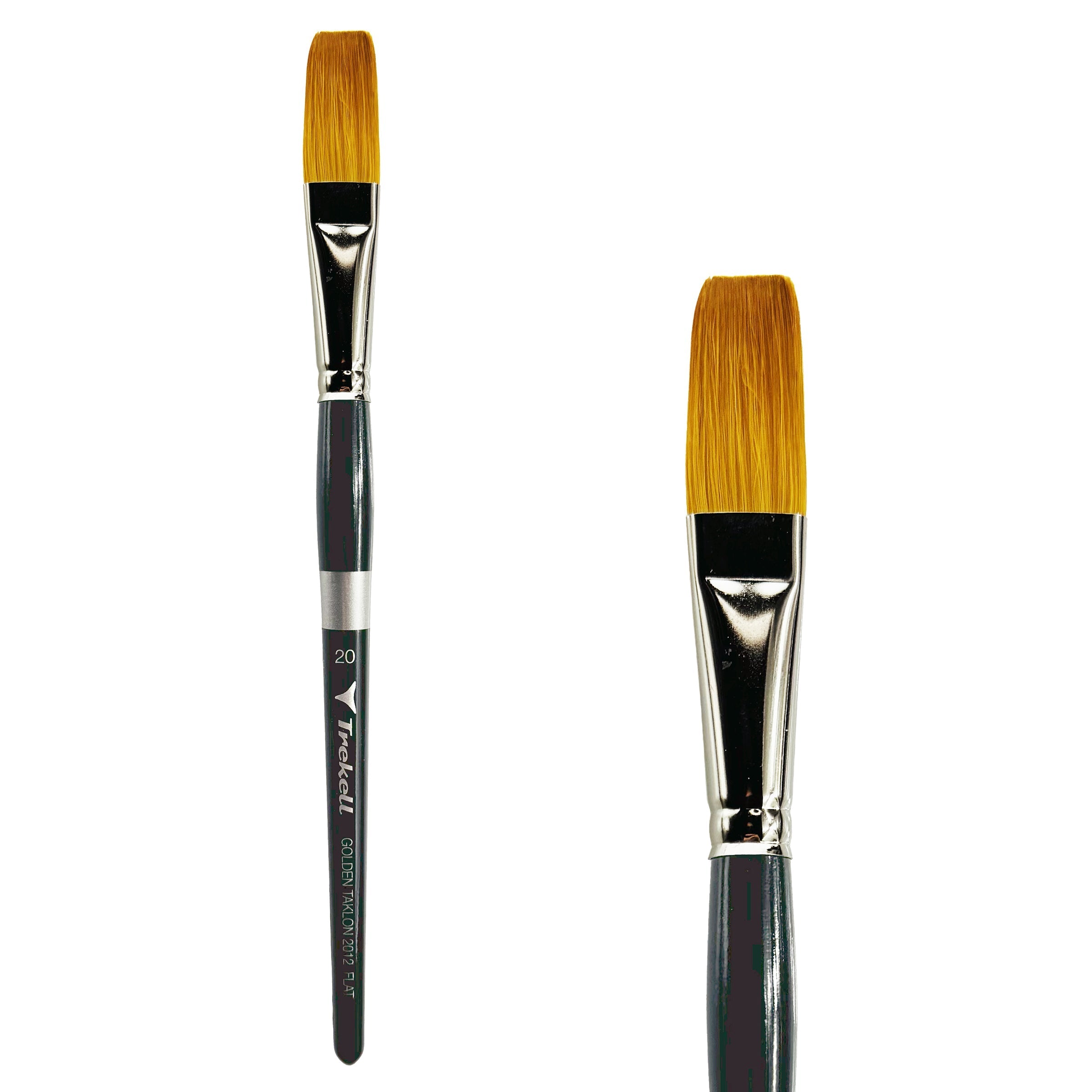 Trekell Golden Taklon #20 Flat Brush -  Short Handle Trekell Art Supplies