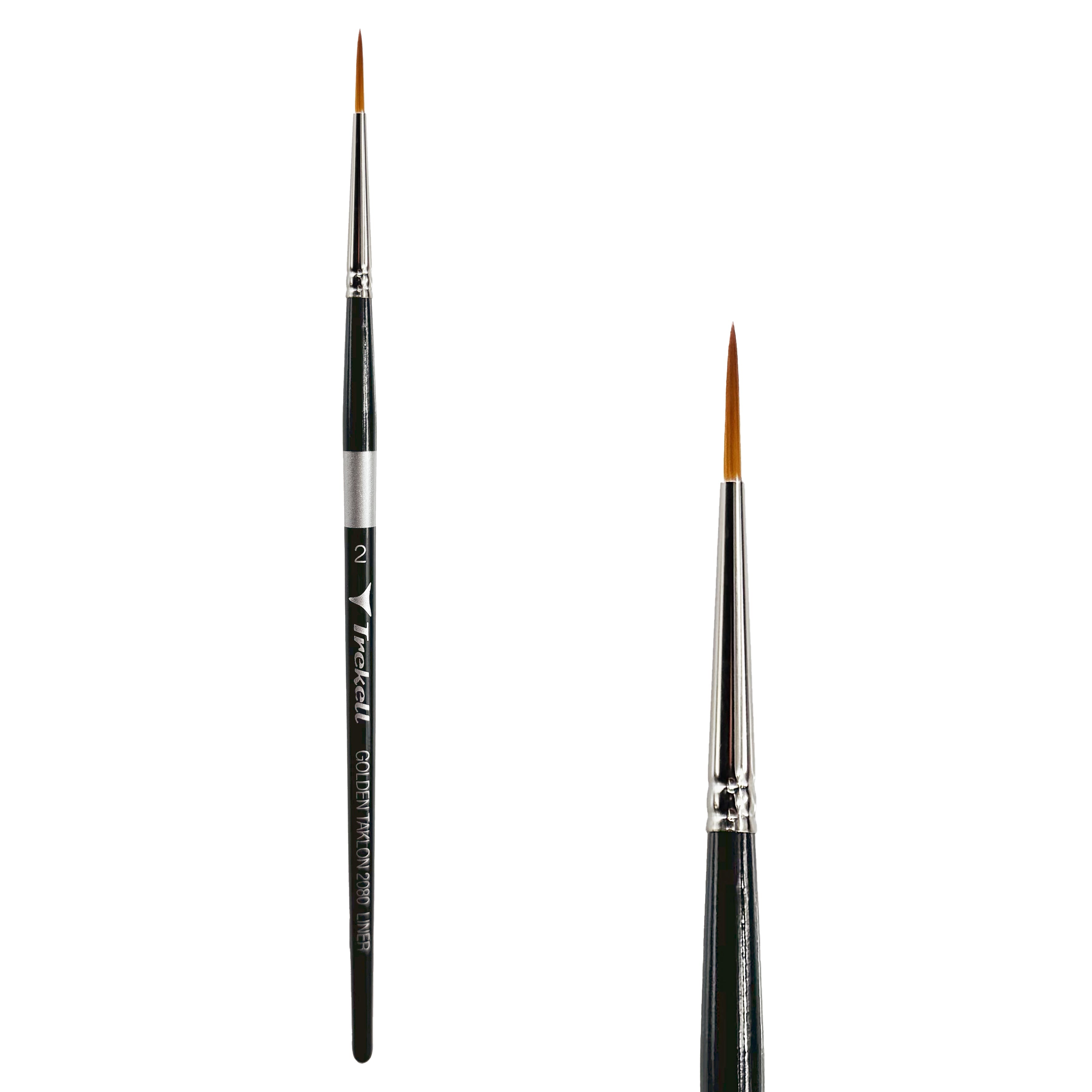 Trekell Golden Taklon #2 Liner Brush -  Short Handle Trekell Art Supplies