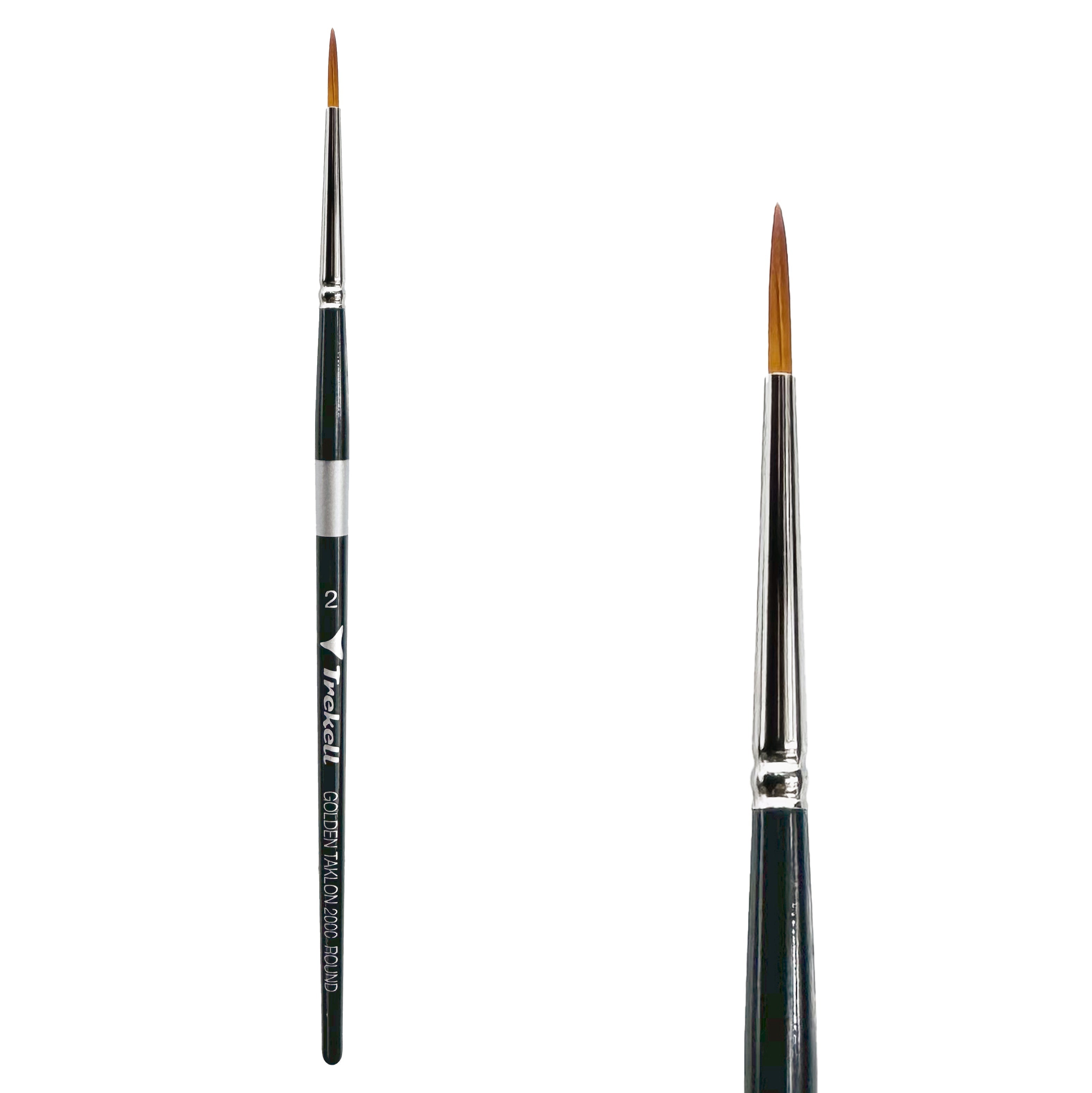 Trekell Golden Taklon #2 Round Brush -  Short Handle Trekell Art Supplies