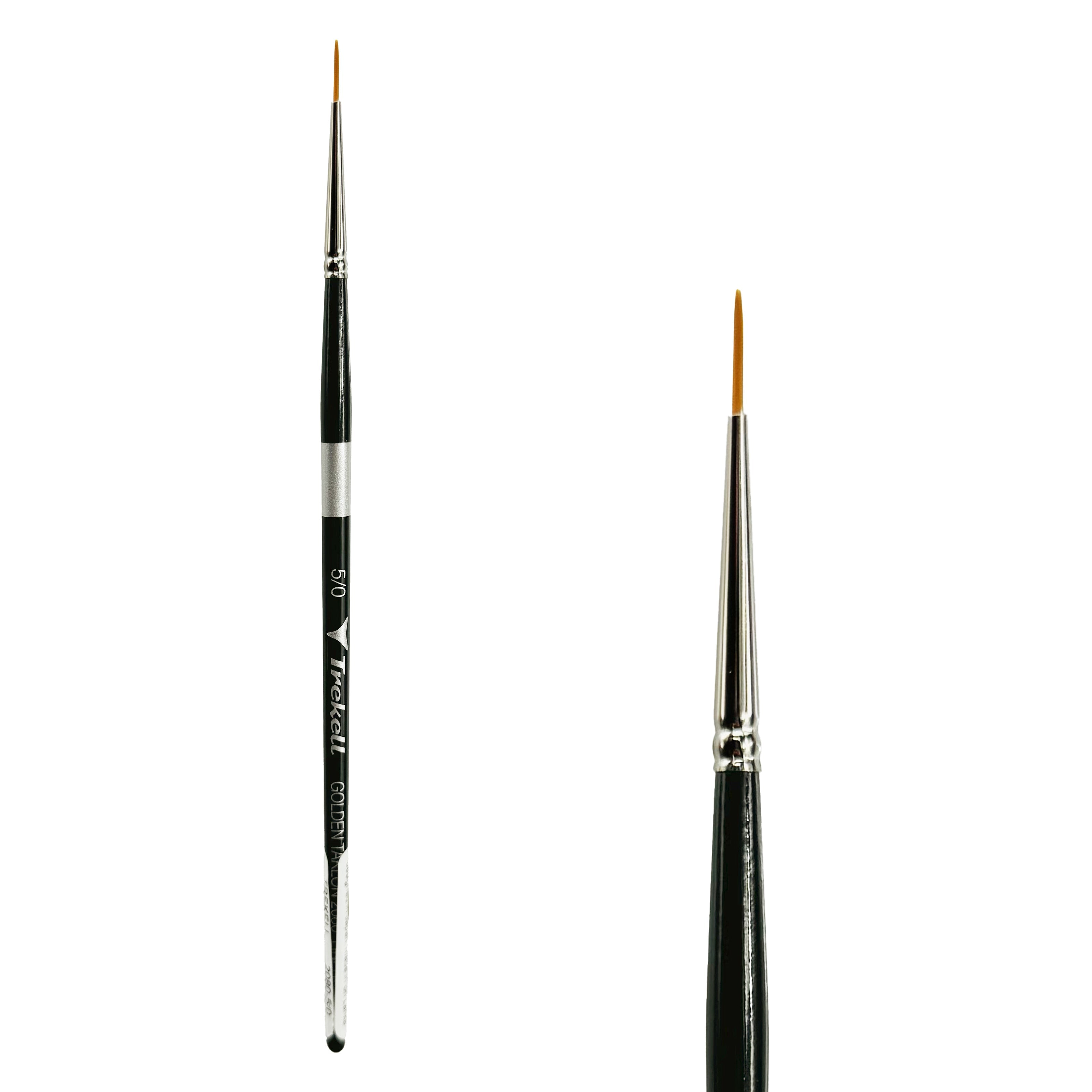 Trekell Golden Taklon #5/0 Liner Brush -  Short Handle Trekell Art Supplies