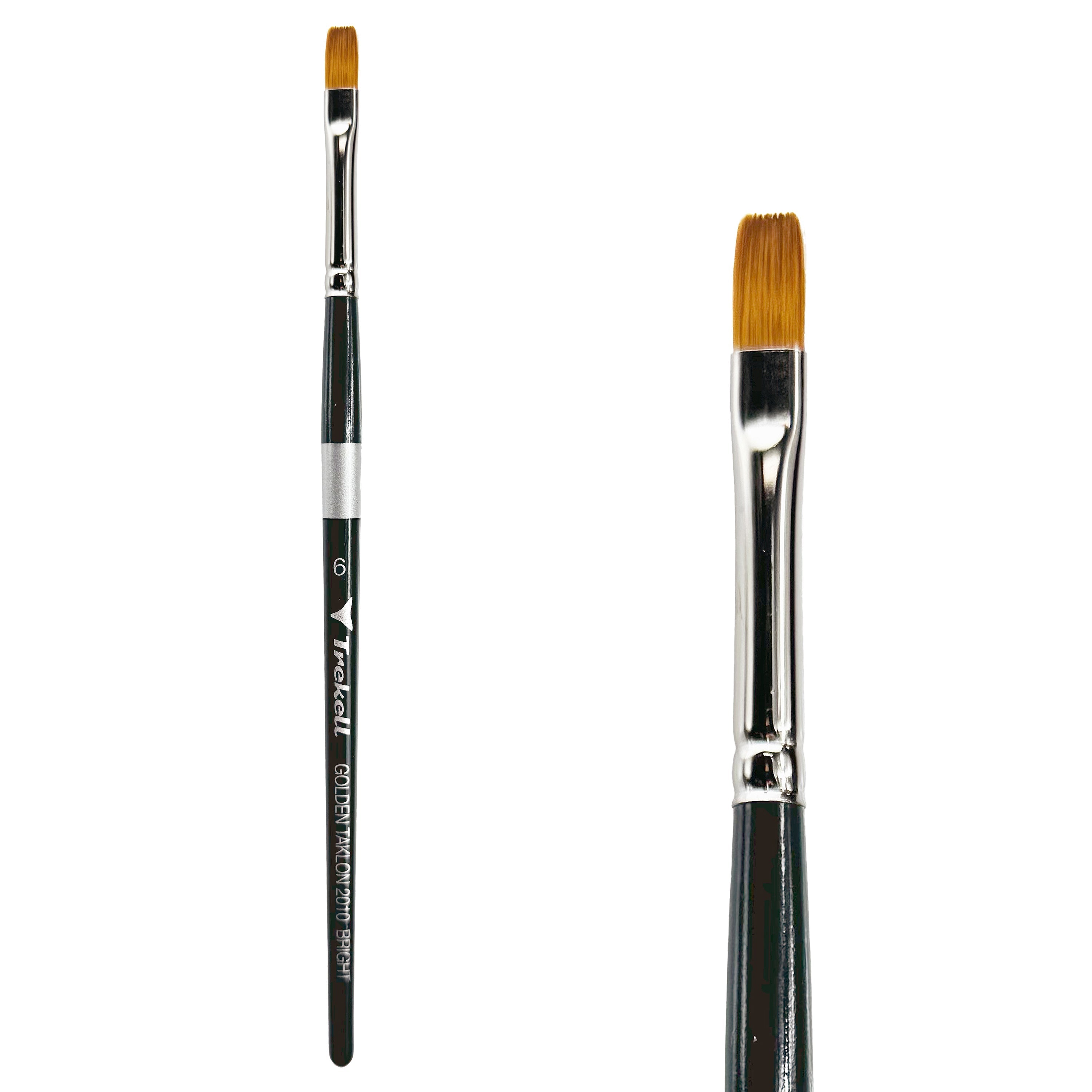 Trekell Golden Taklon #6 Bright Brush -  Short Handle Trekell Art Supplies