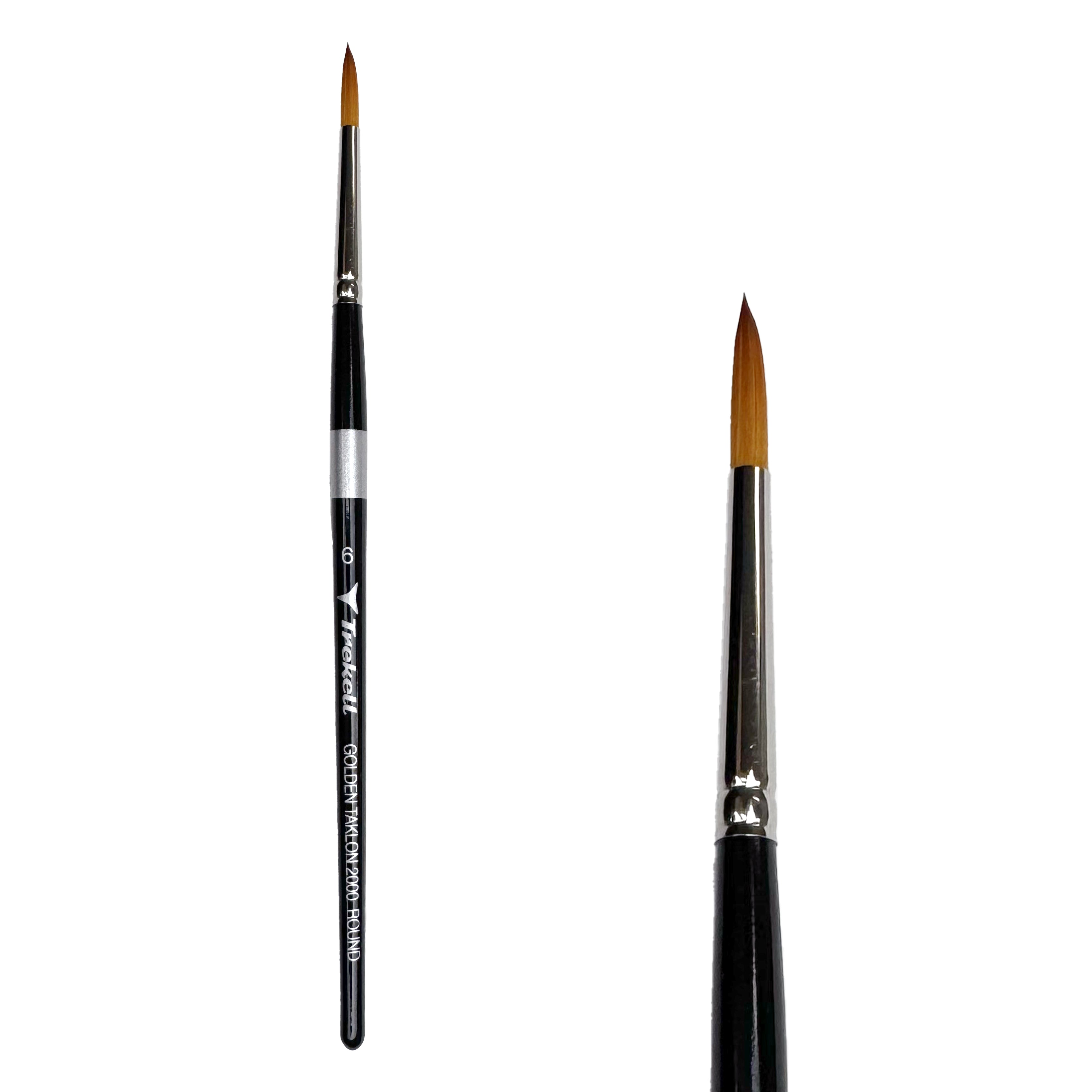Trekell Golden Taklon #6 Round Brush -  Short Handle Trekell Art Supplies