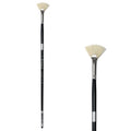Trekell Hog Bristle Long Handle Artist Brush - Size #2 Fan Trekell Art Supplies